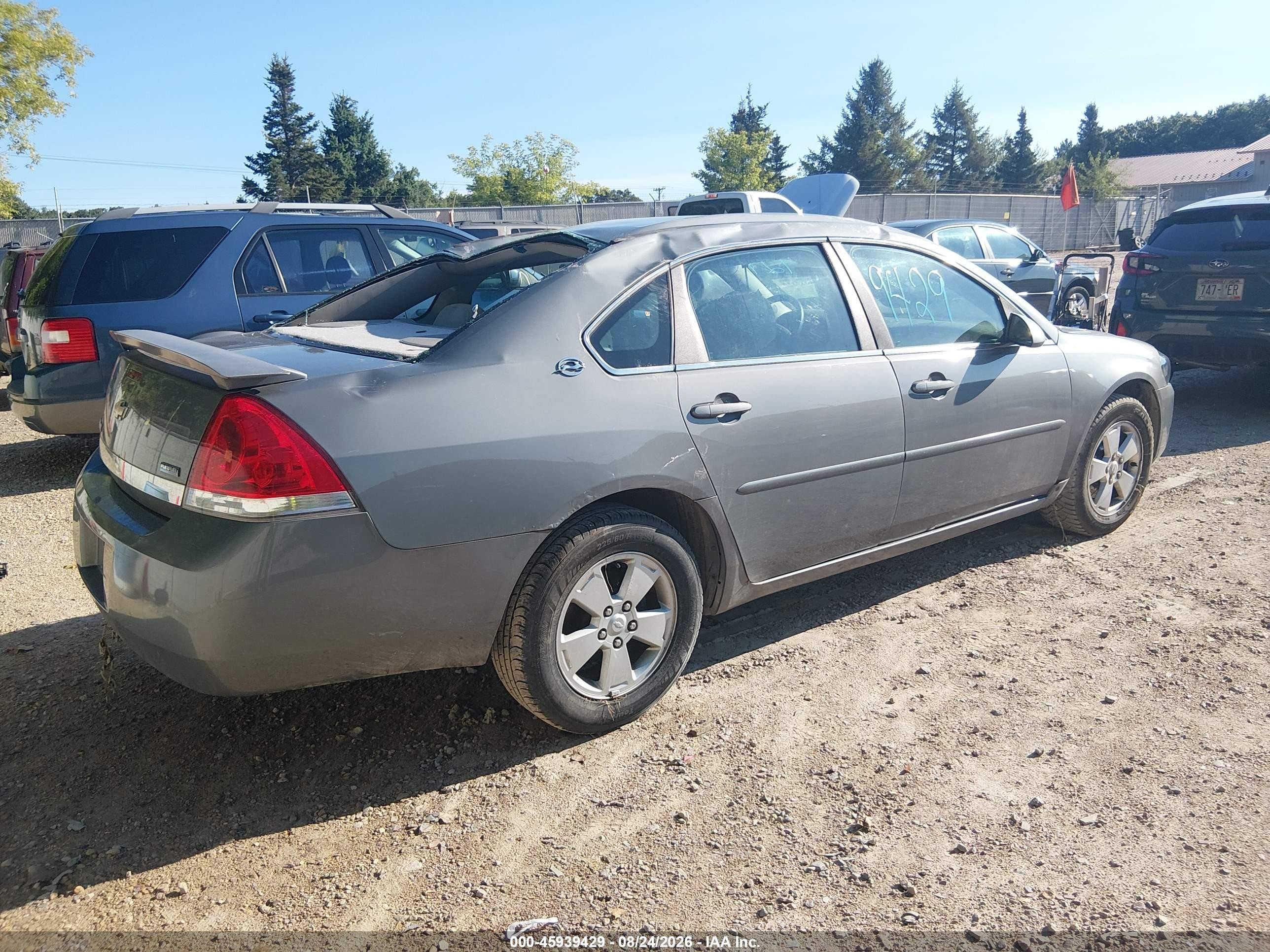 2008 Chevrolet Impala Lt Gray vin: 2G1WT55K981231562
