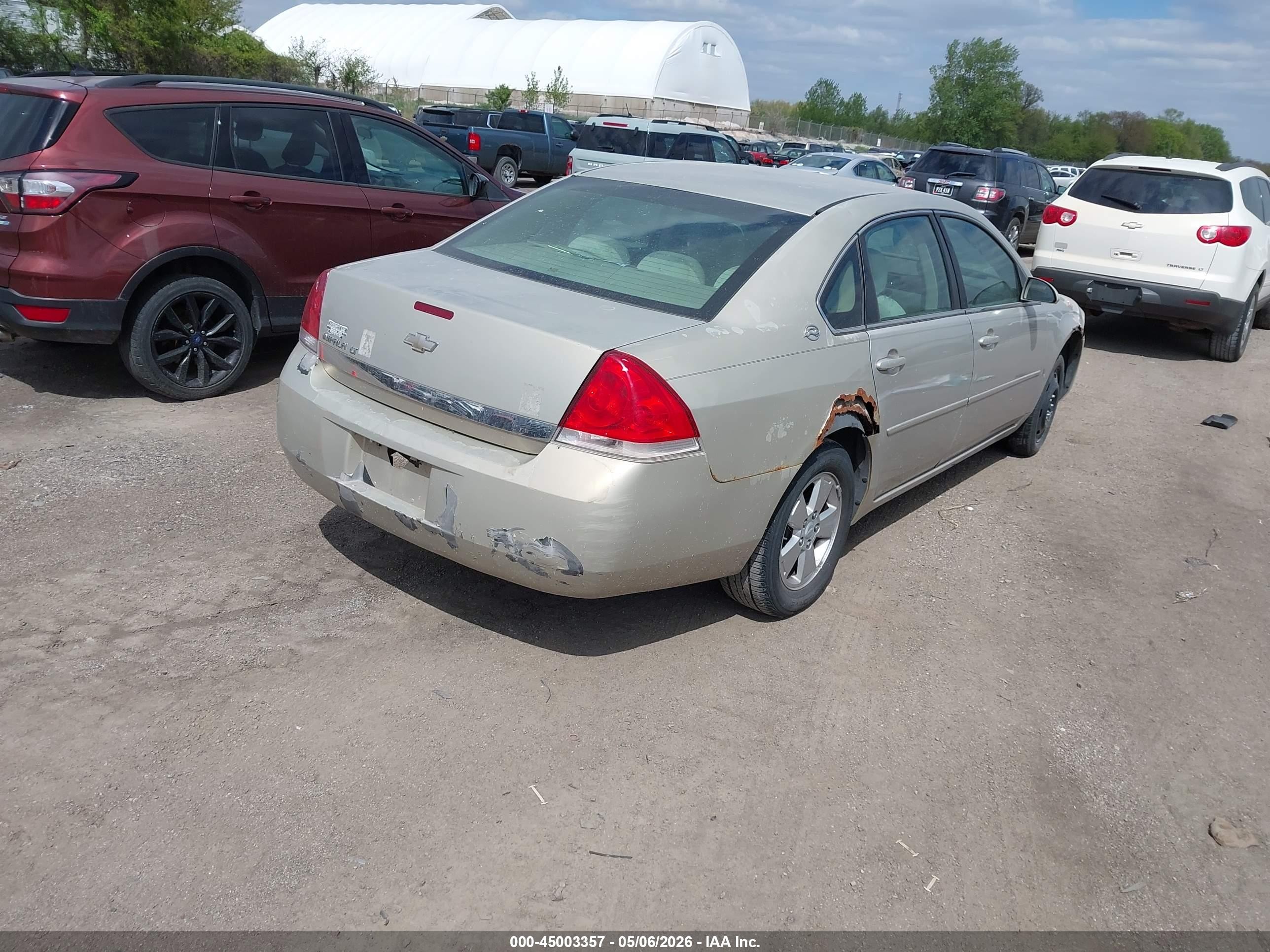 2008 Chevrolet Impala Lt Золотой vin: 2G1WT55N189108446