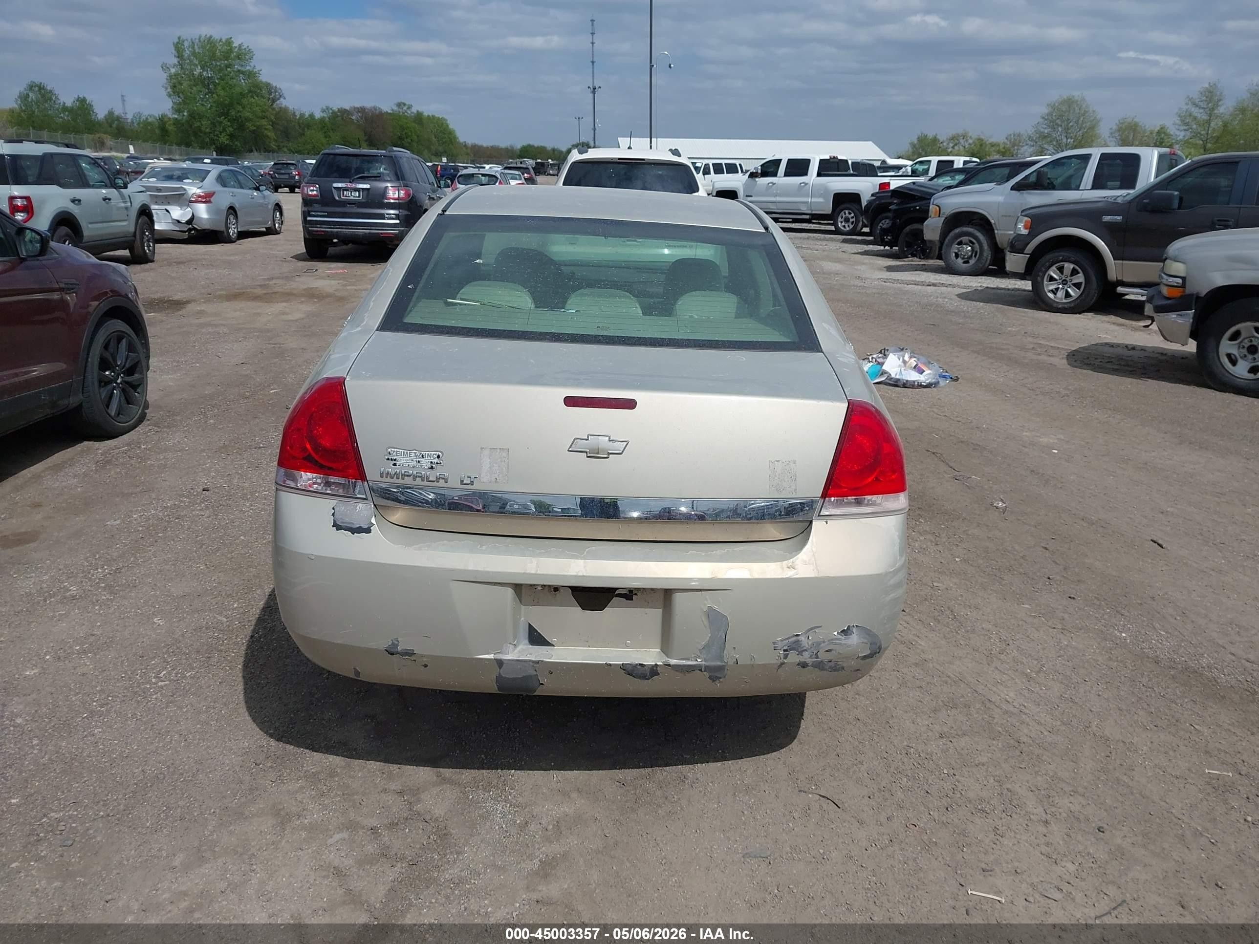 2008 Chevrolet Impala Lt Золотой vin: 2G1WT55N189108446