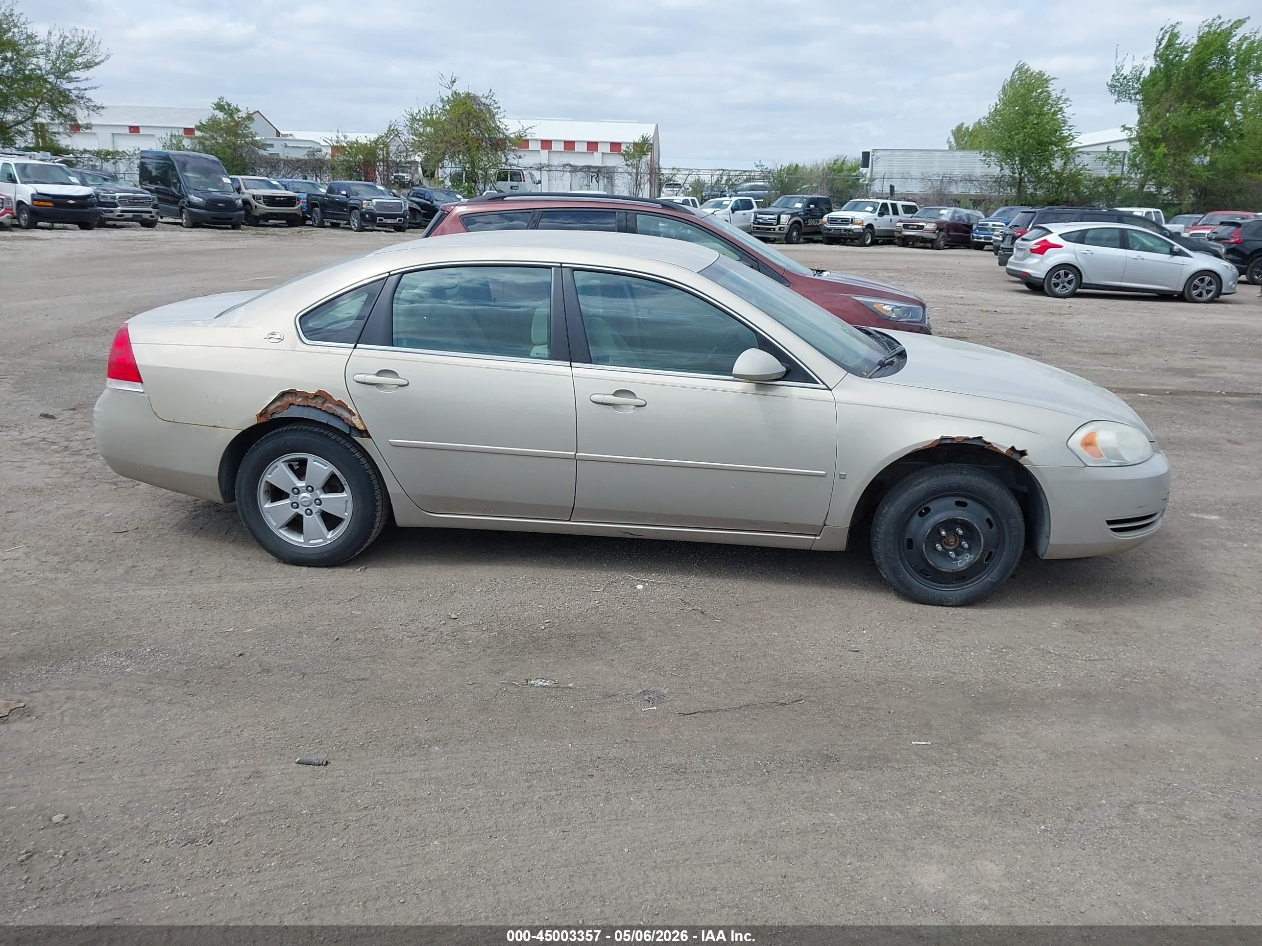 2008 Chevrolet Impala Lt Золотой vin: 2G1WT55N189108446
