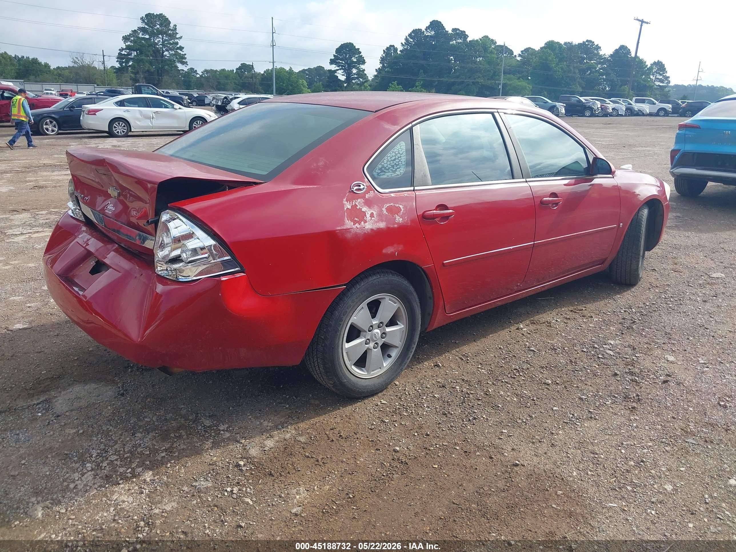 2008 Chevrolet Impala Lt Red vin: 2G1WT55N281310985