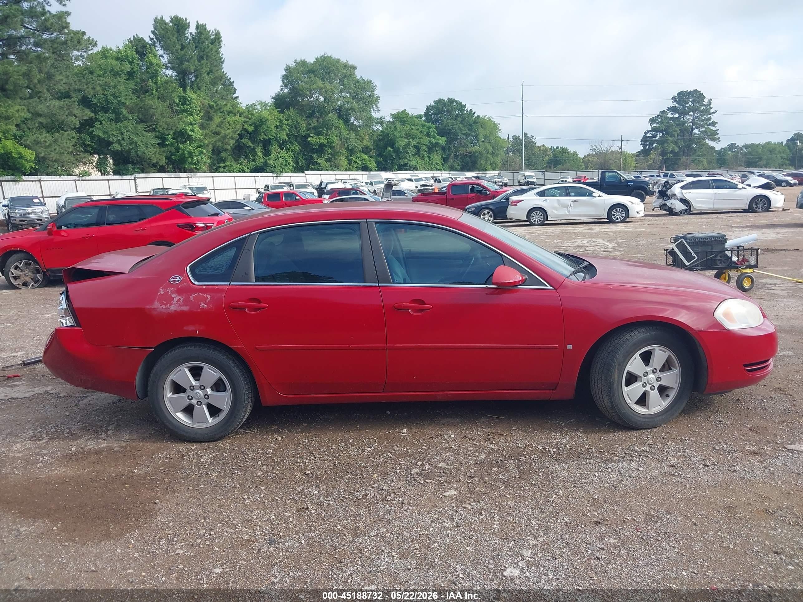 2008 Chevrolet Impala Lt Red vin: 2G1WT55N281310985