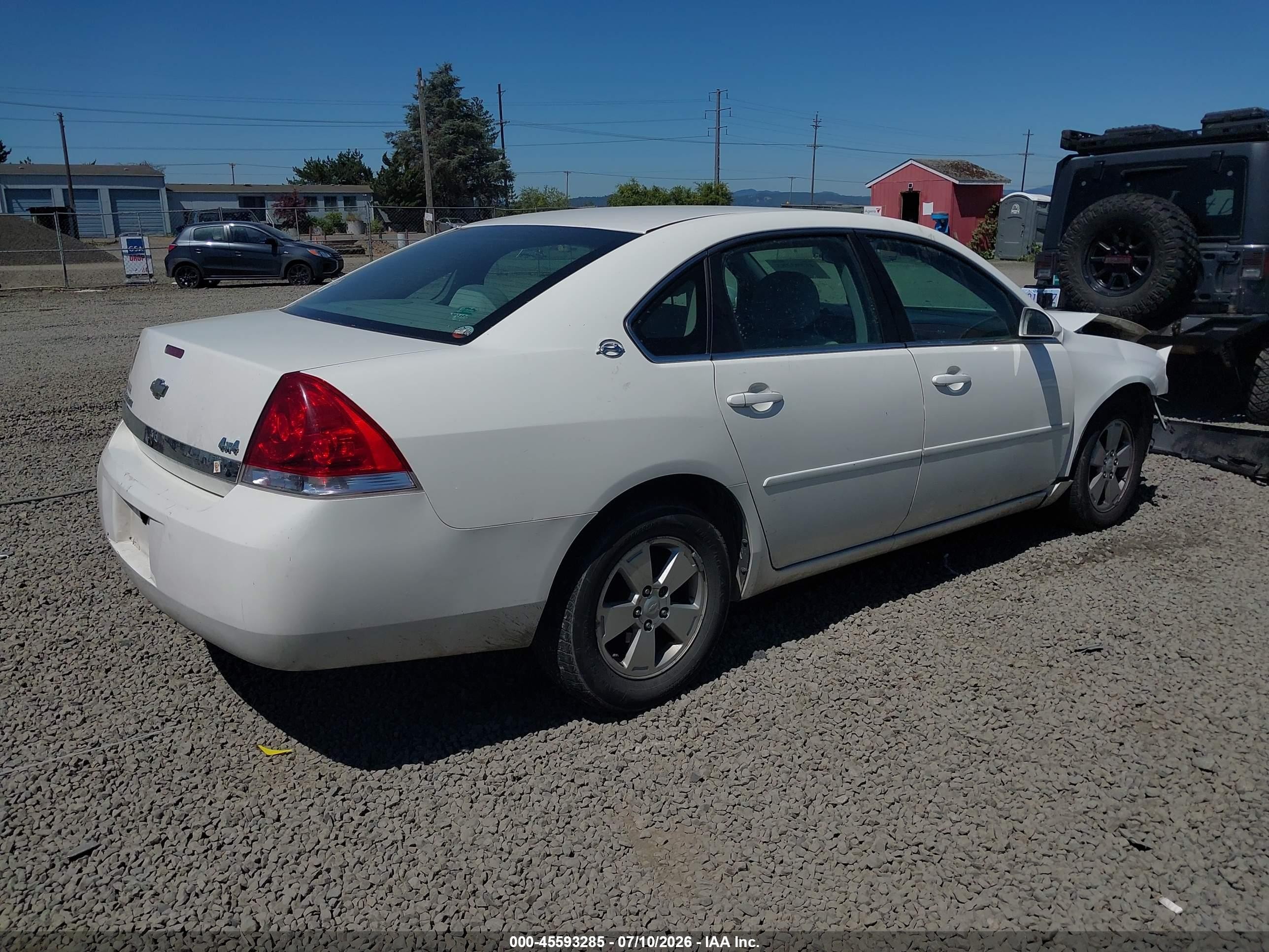 2008 Chevrolet Impala Lt White vin: 2G1WT55N381283652