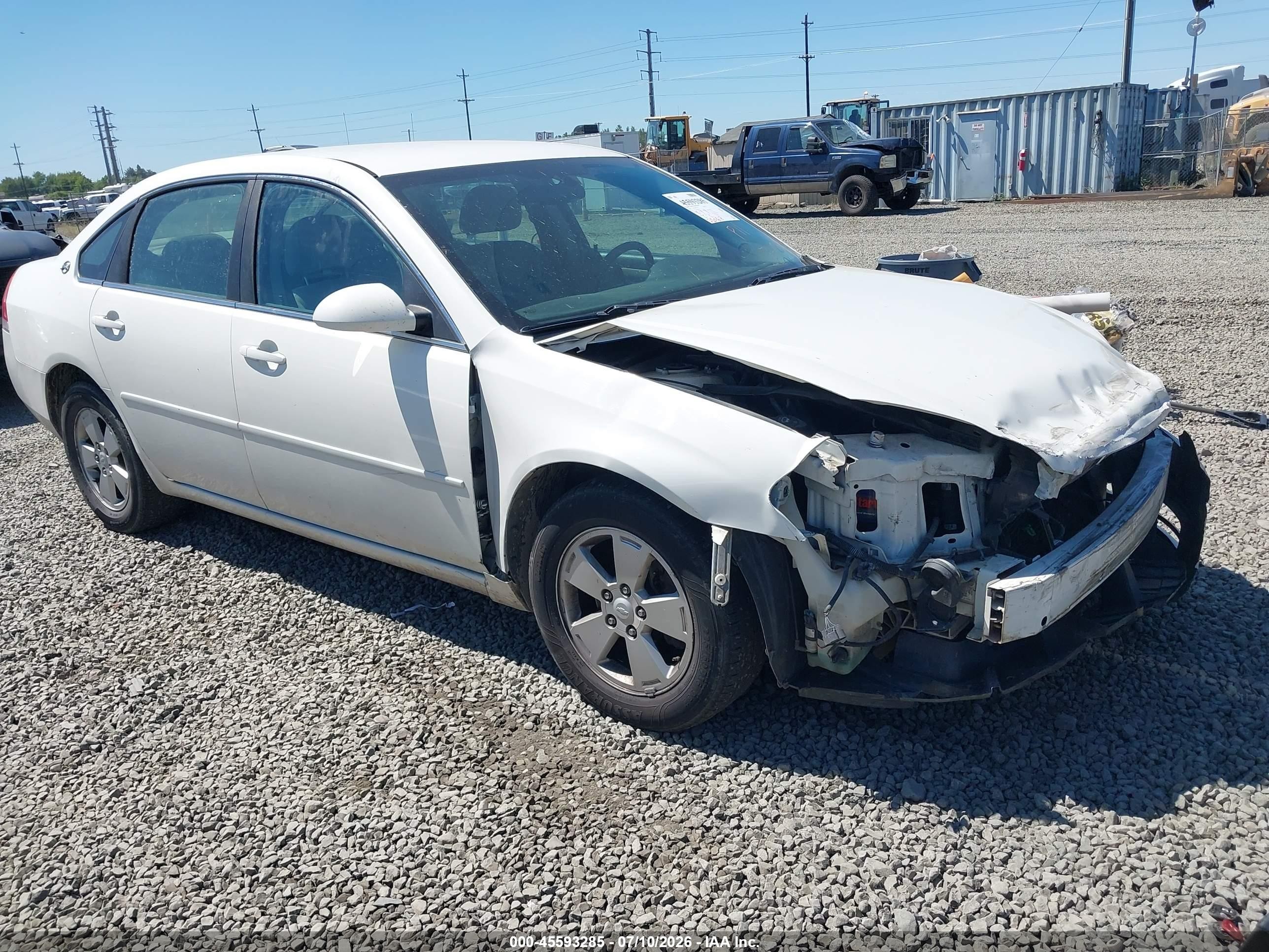 2008 Chevrolet Impala Lt White vin: 2G1WT55N381283652