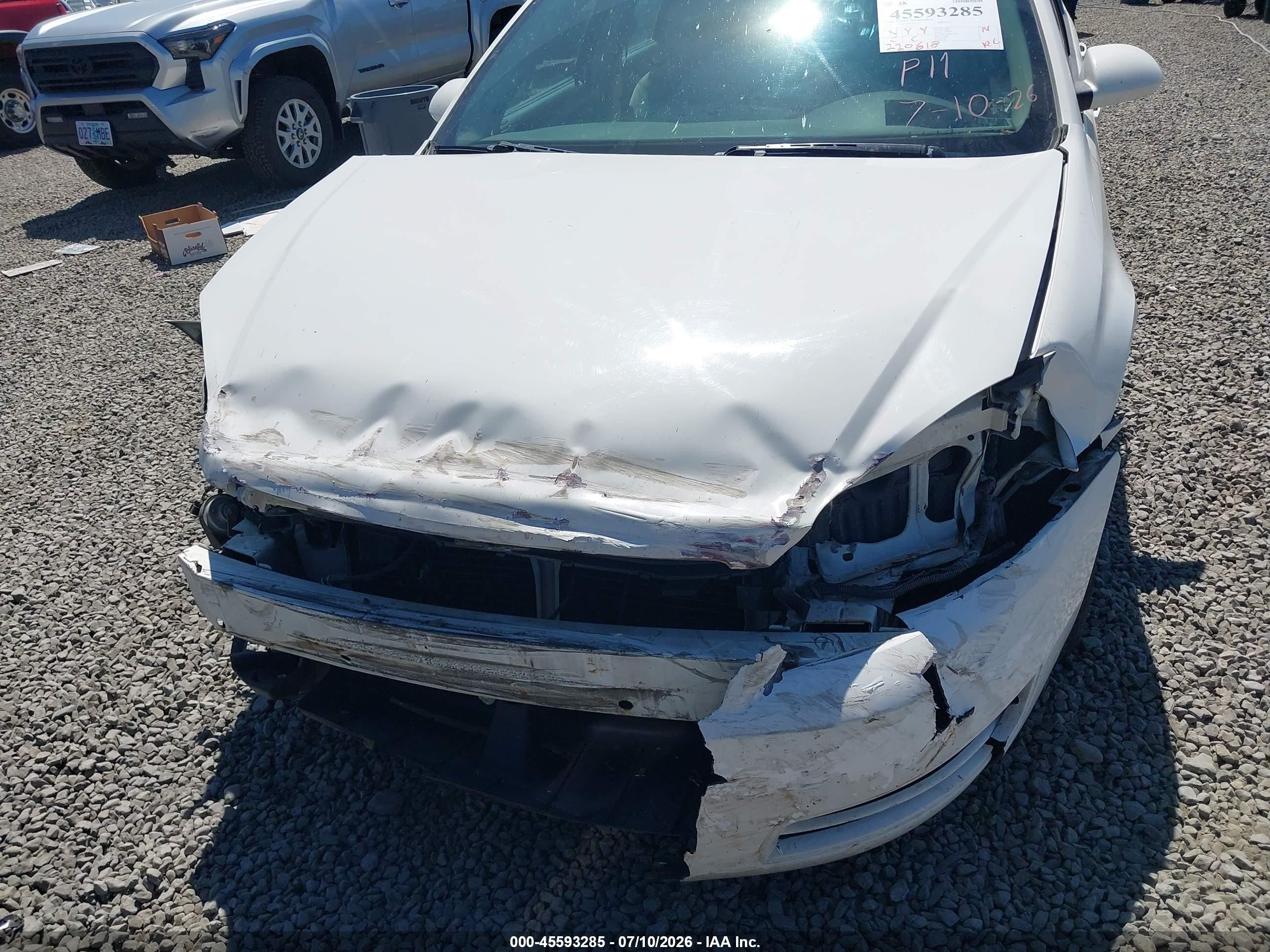 2008 Chevrolet Impala Lt White vin: 2G1WT55N381283652