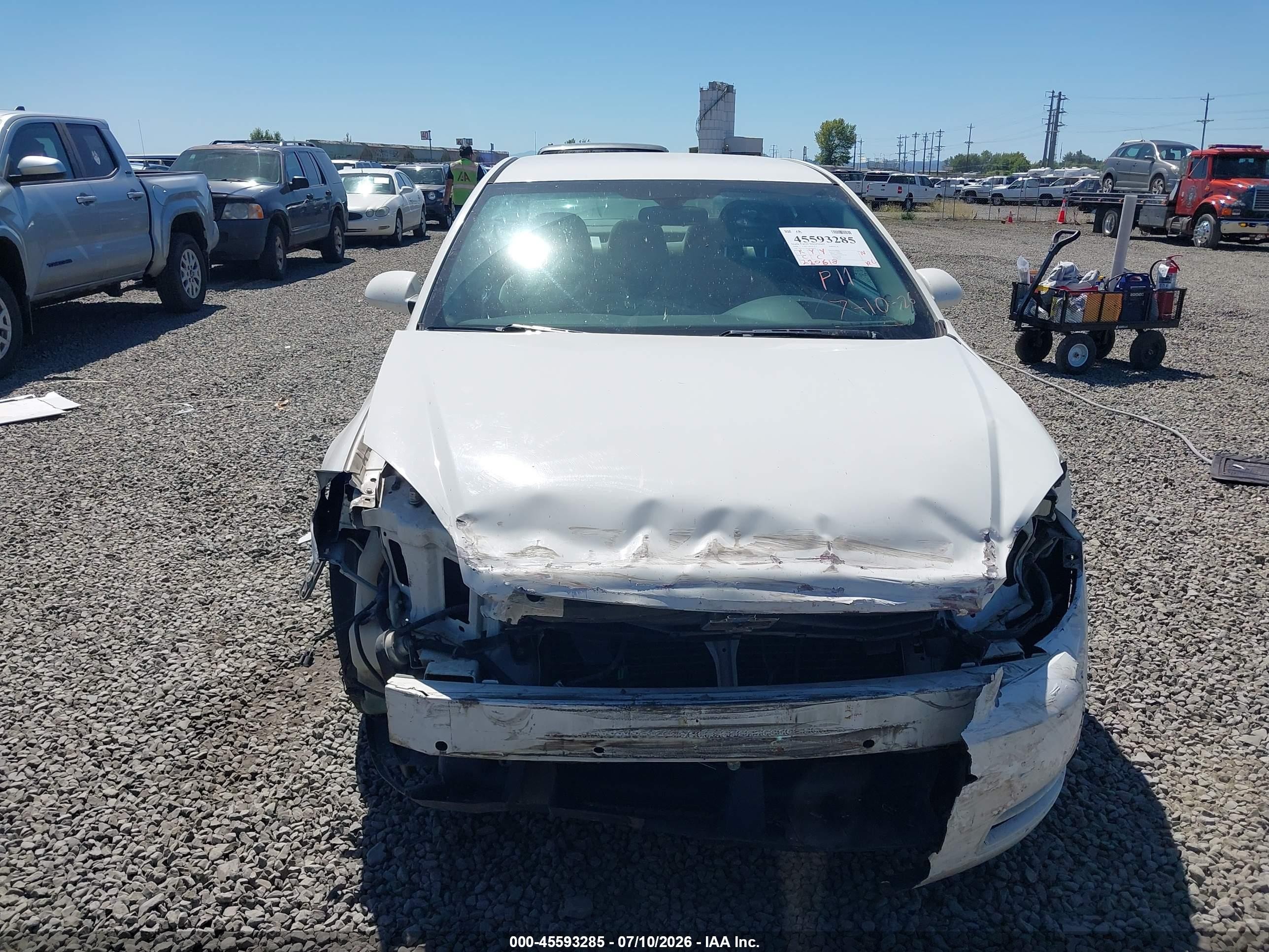2008 Chevrolet Impala Lt White vin: 2G1WT55N381283652