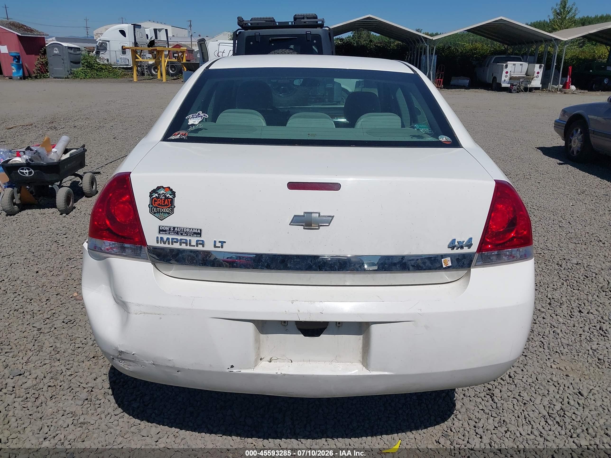 2008 Chevrolet Impala Lt White vin: 2G1WT55N381283652