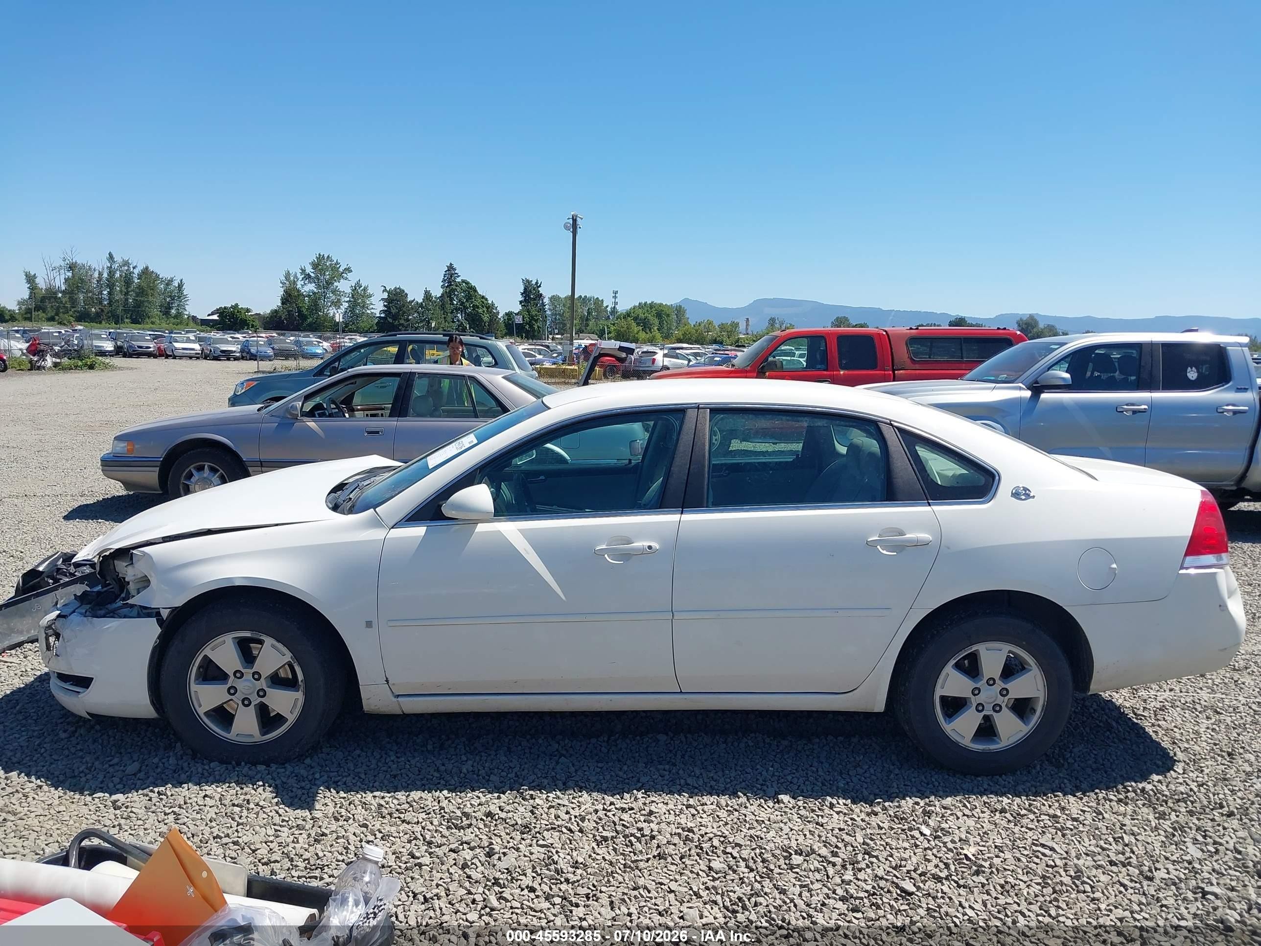 2008 Chevrolet Impala Lt White vin: 2G1WT55N381283652
