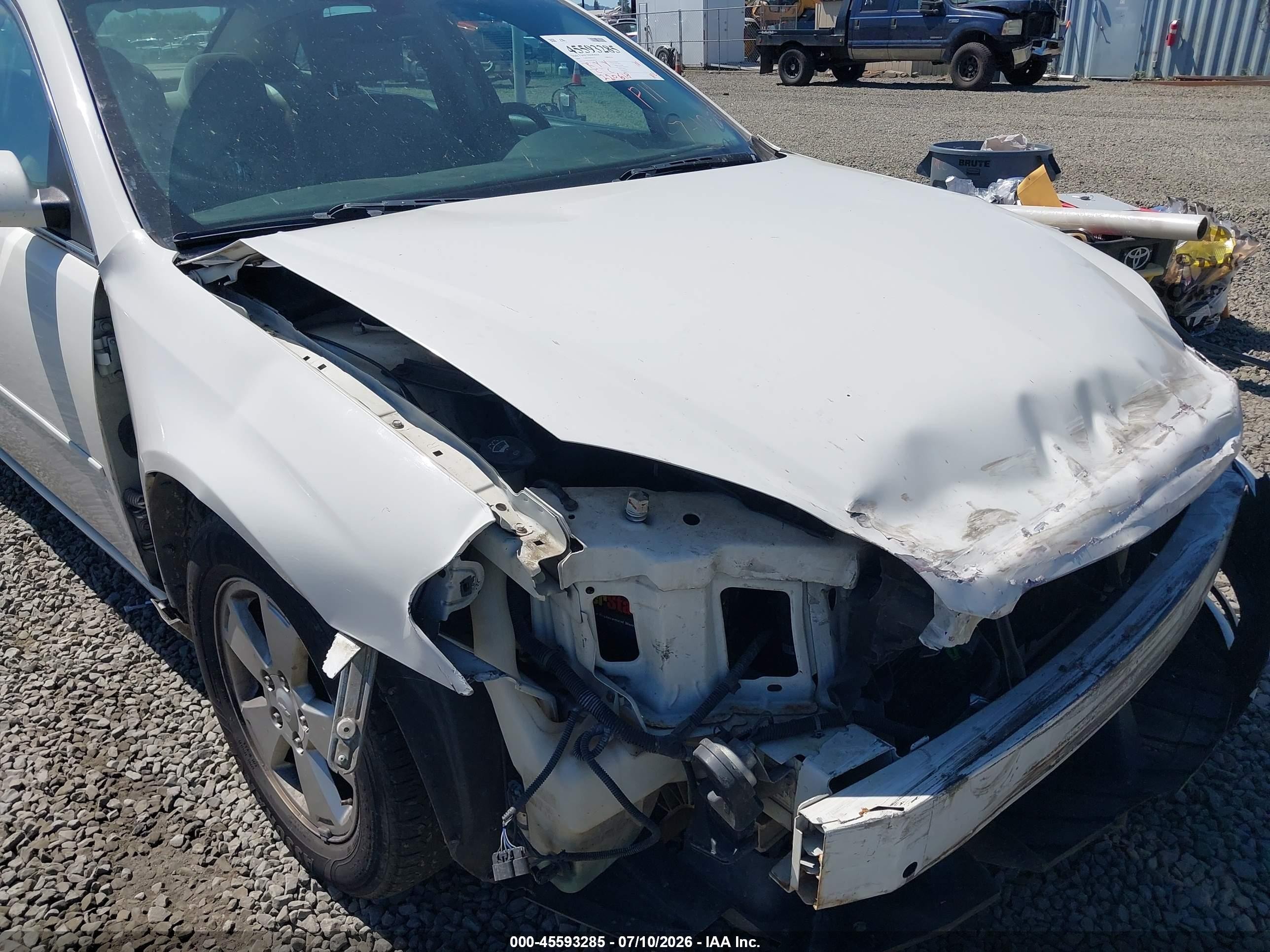 2008 Chevrolet Impala Lt White vin: 2G1WT55N381283652