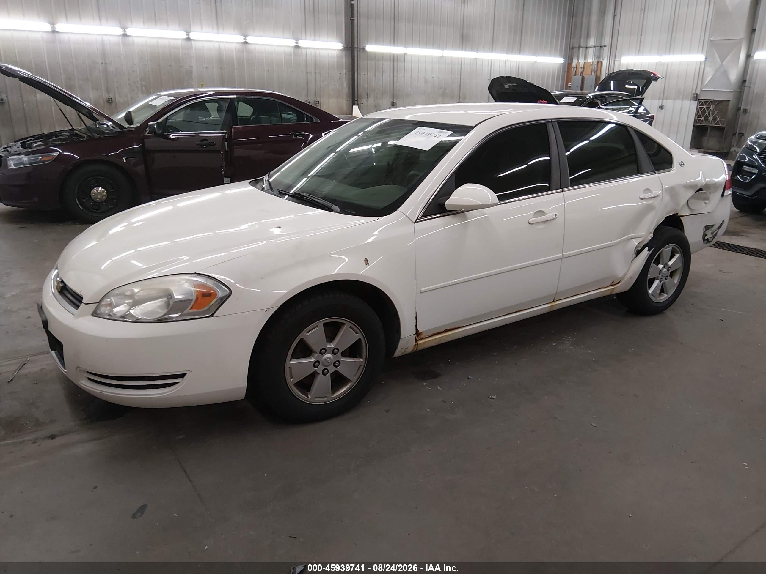 2008 Chevrolet Impala Lt White vin: 2G1WT55N781244580
