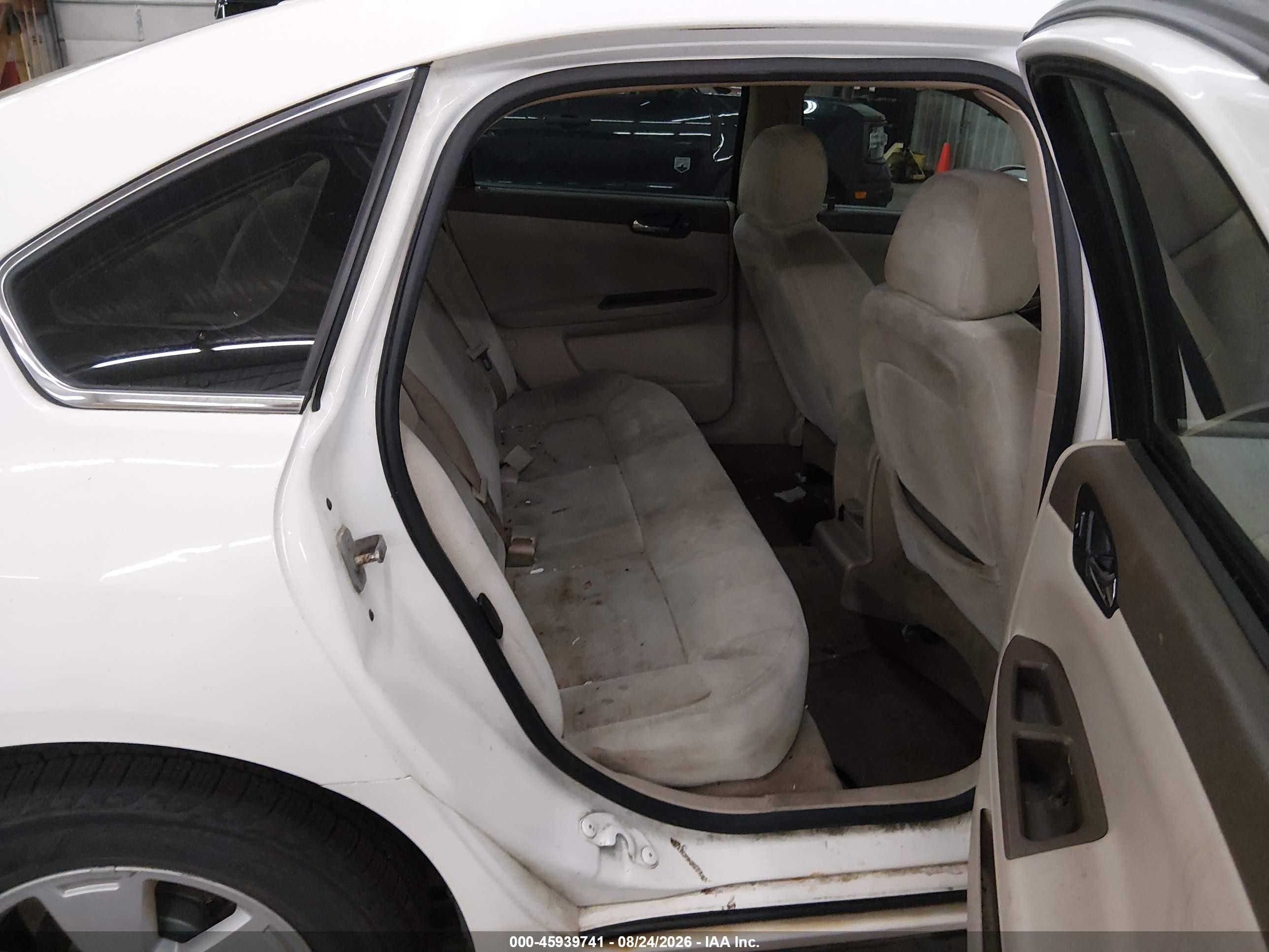 2008 Chevrolet Impala Lt White vin: 2G1WT55N781244580