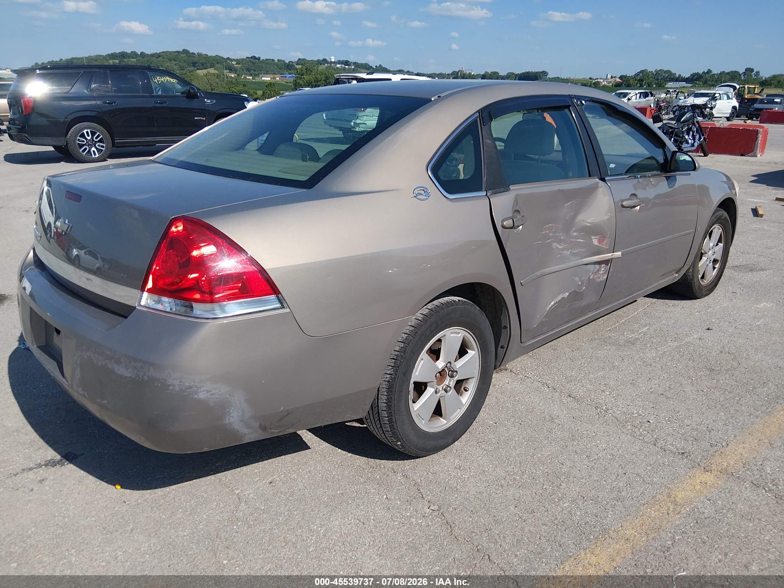 2007 Chevrolet Impala 3.5l Lt Золотой vin: 2G1WT55N879122164