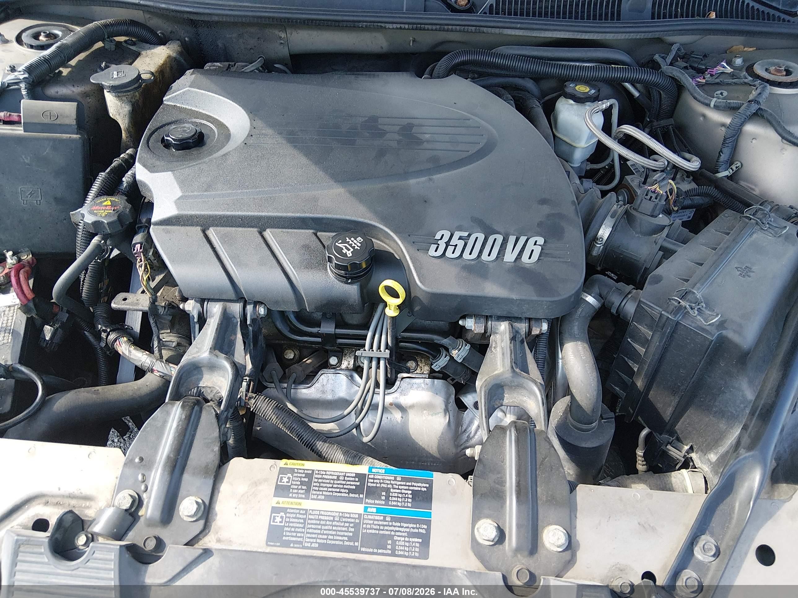 2007 Chevrolet Impala 3.5l Lt Золотой vin: 2G1WT55N879122164