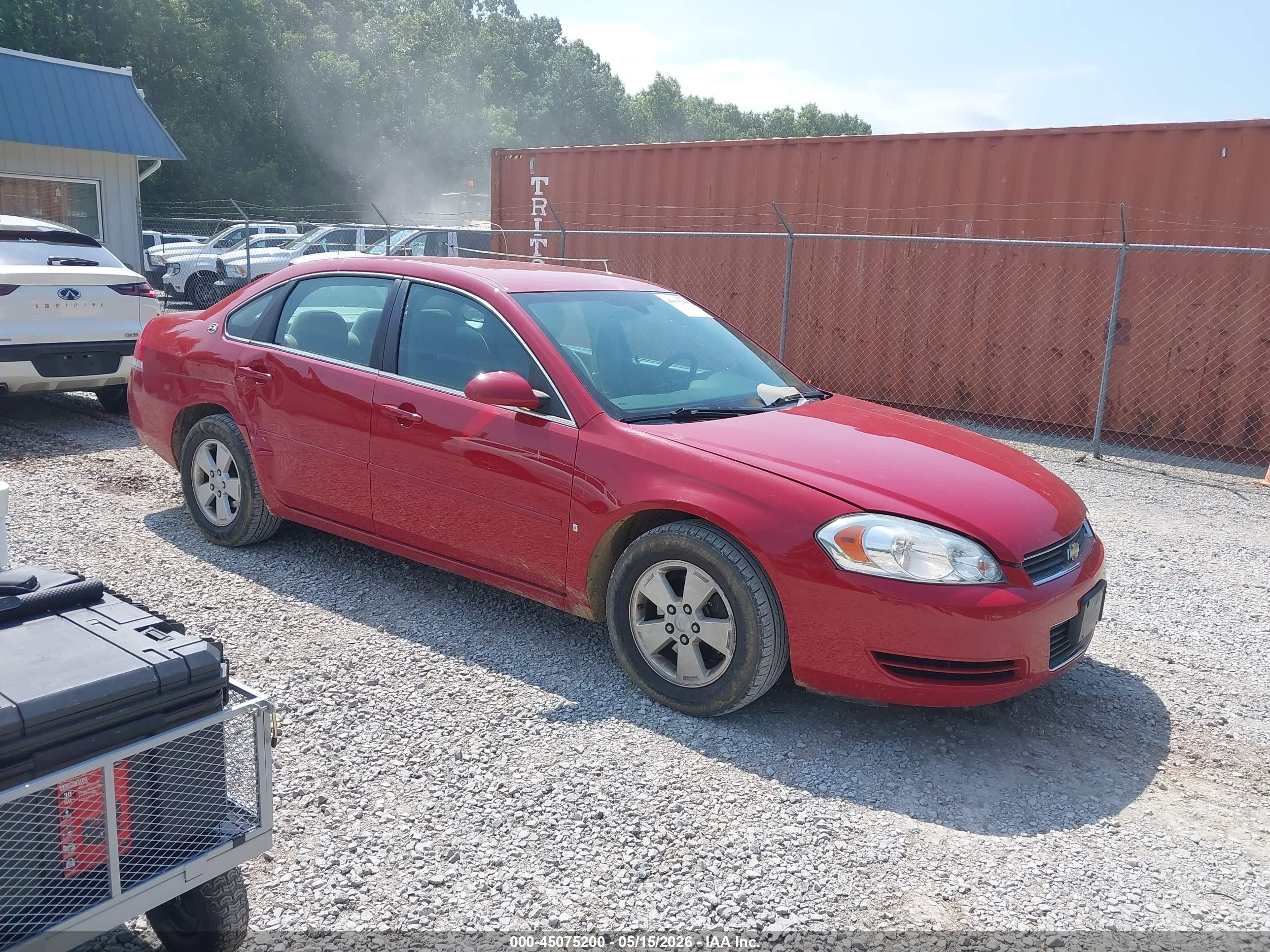 2008 Chevrolet Impala Lt Red vin: 2G1WT55N981208597