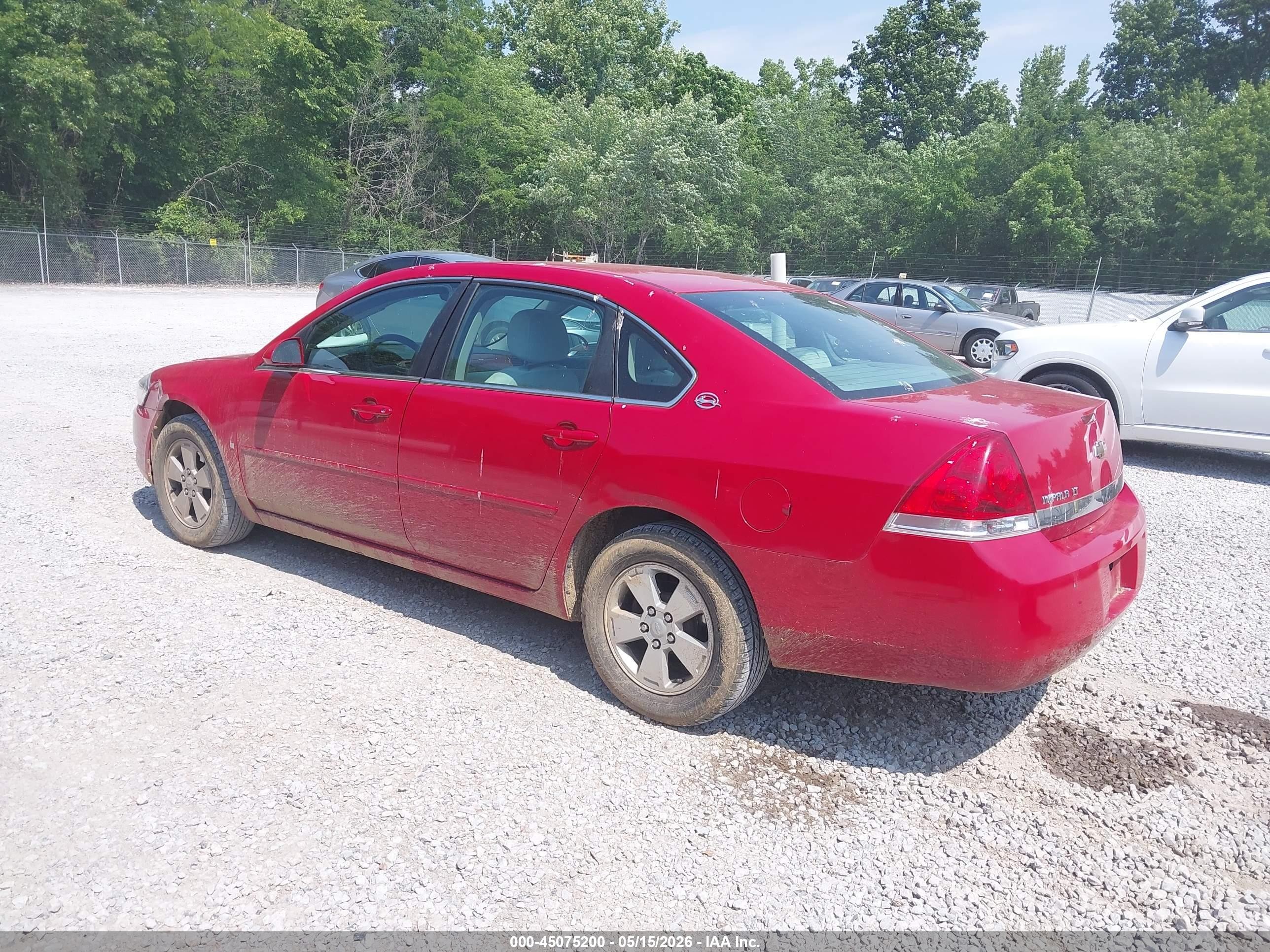 2008 Chevrolet Impala Lt Red vin: 2G1WT55N981208597