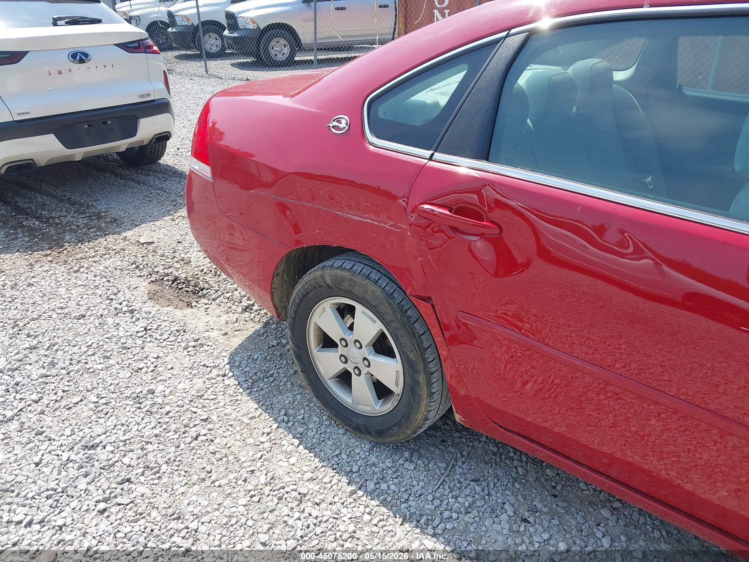 2008 Chevrolet Impala Lt Red vin: 2G1WT55N981208597
