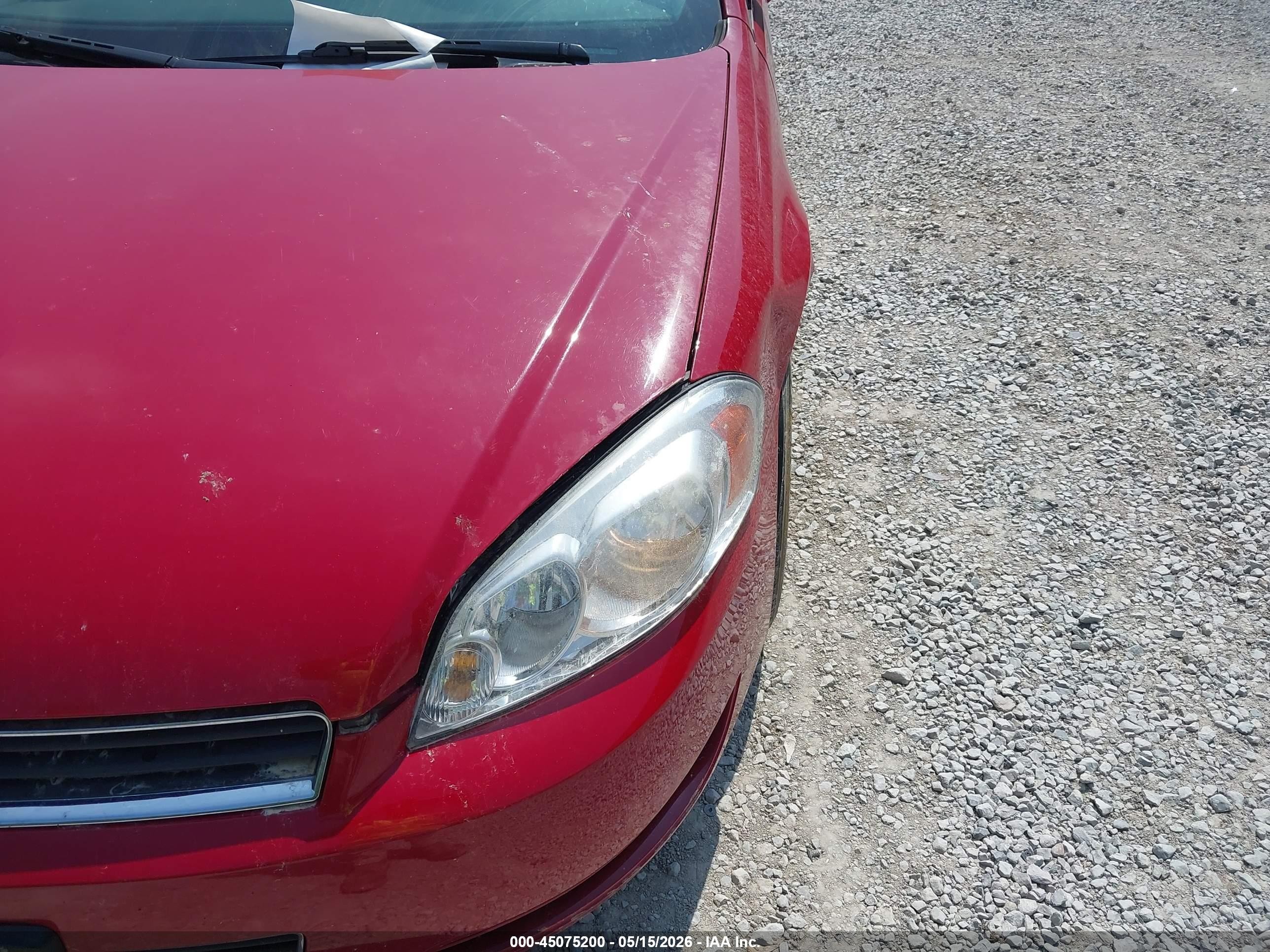 2008 Chevrolet Impala Lt Red vin: 2G1WT55N981208597