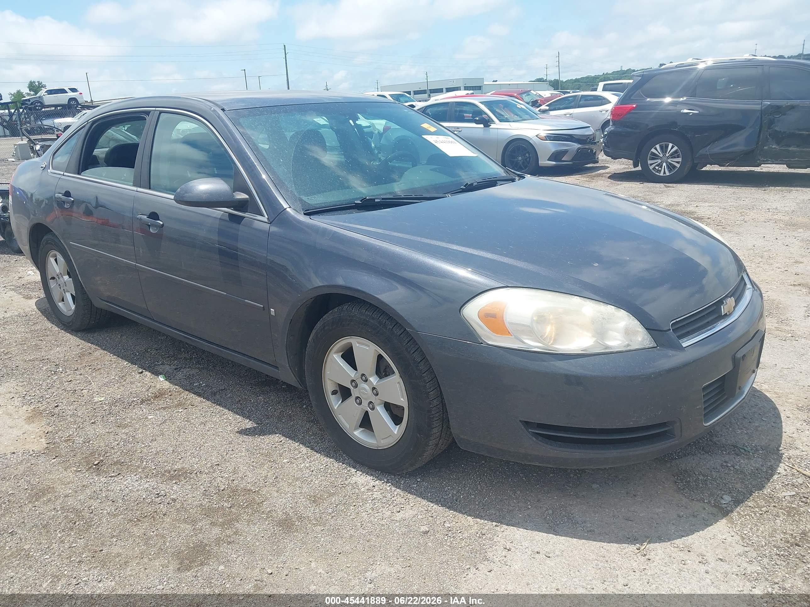 2008 Chevrolet Impala Lt Blue vin: 2G1WT55N981287575