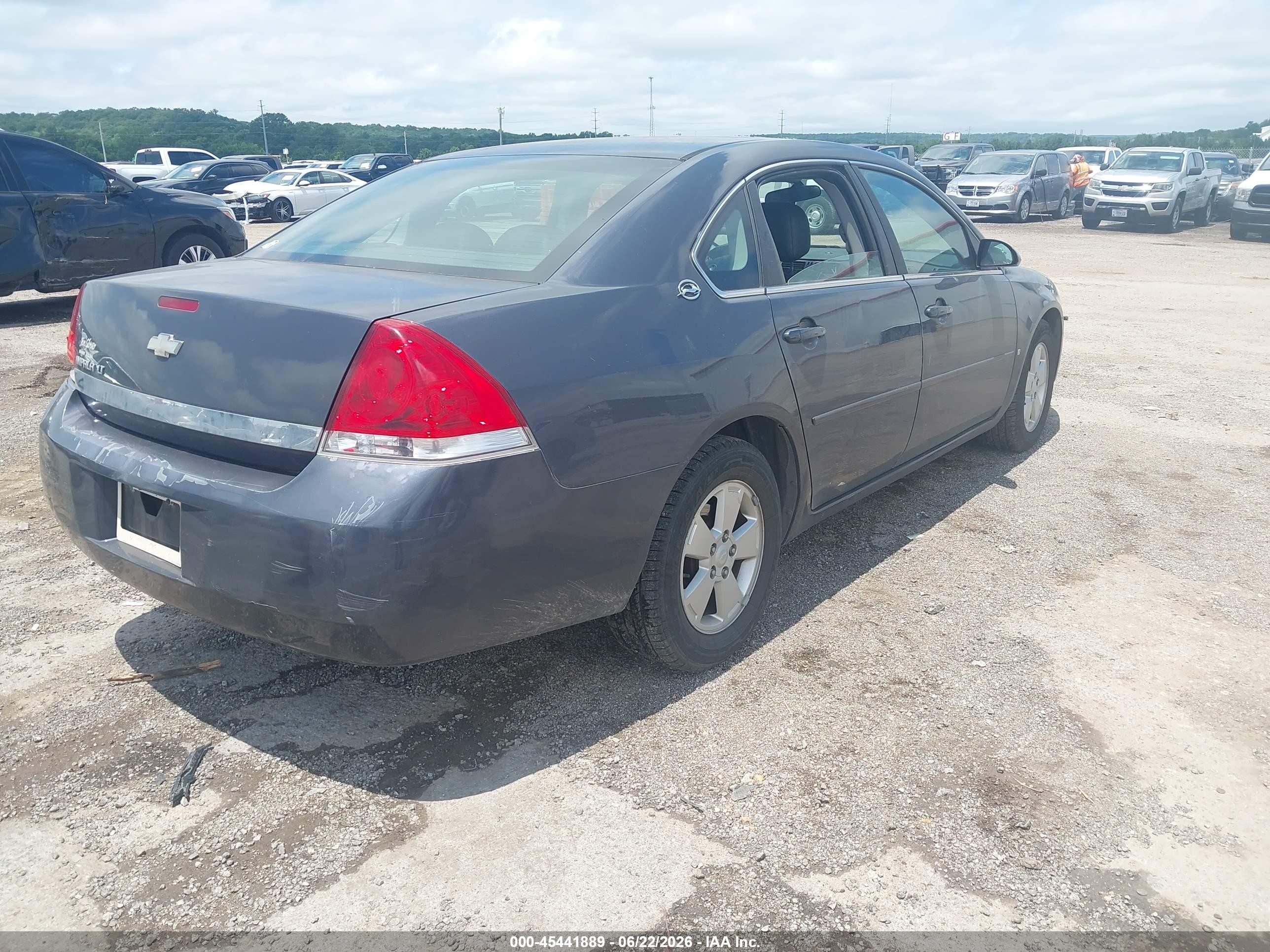 2008 Chevrolet Impala Lt Blue vin: 2G1WT55N981287575