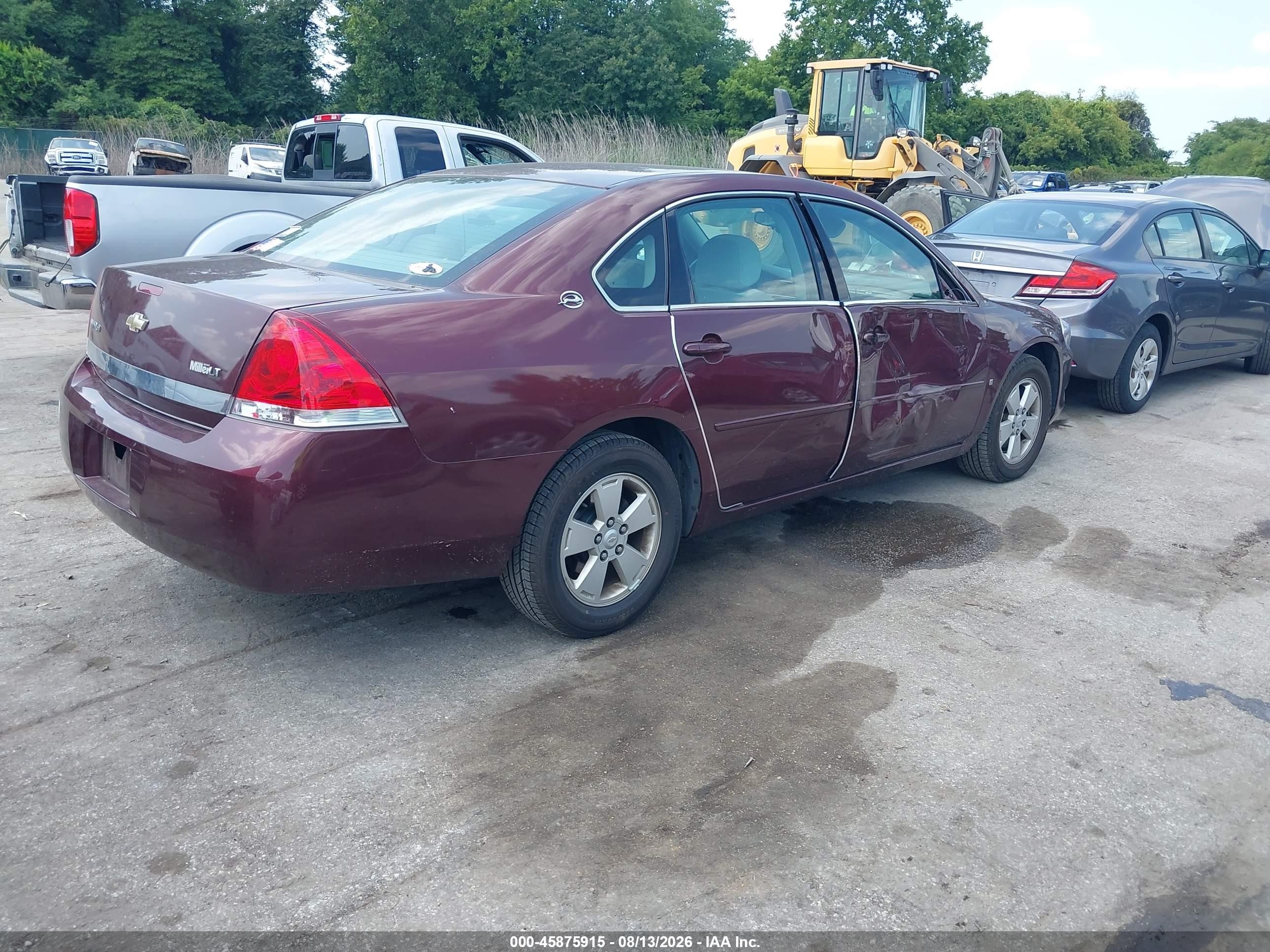 2007 Chevrolet Impala Lt Maroon vin: 2G1WT55NX79300527