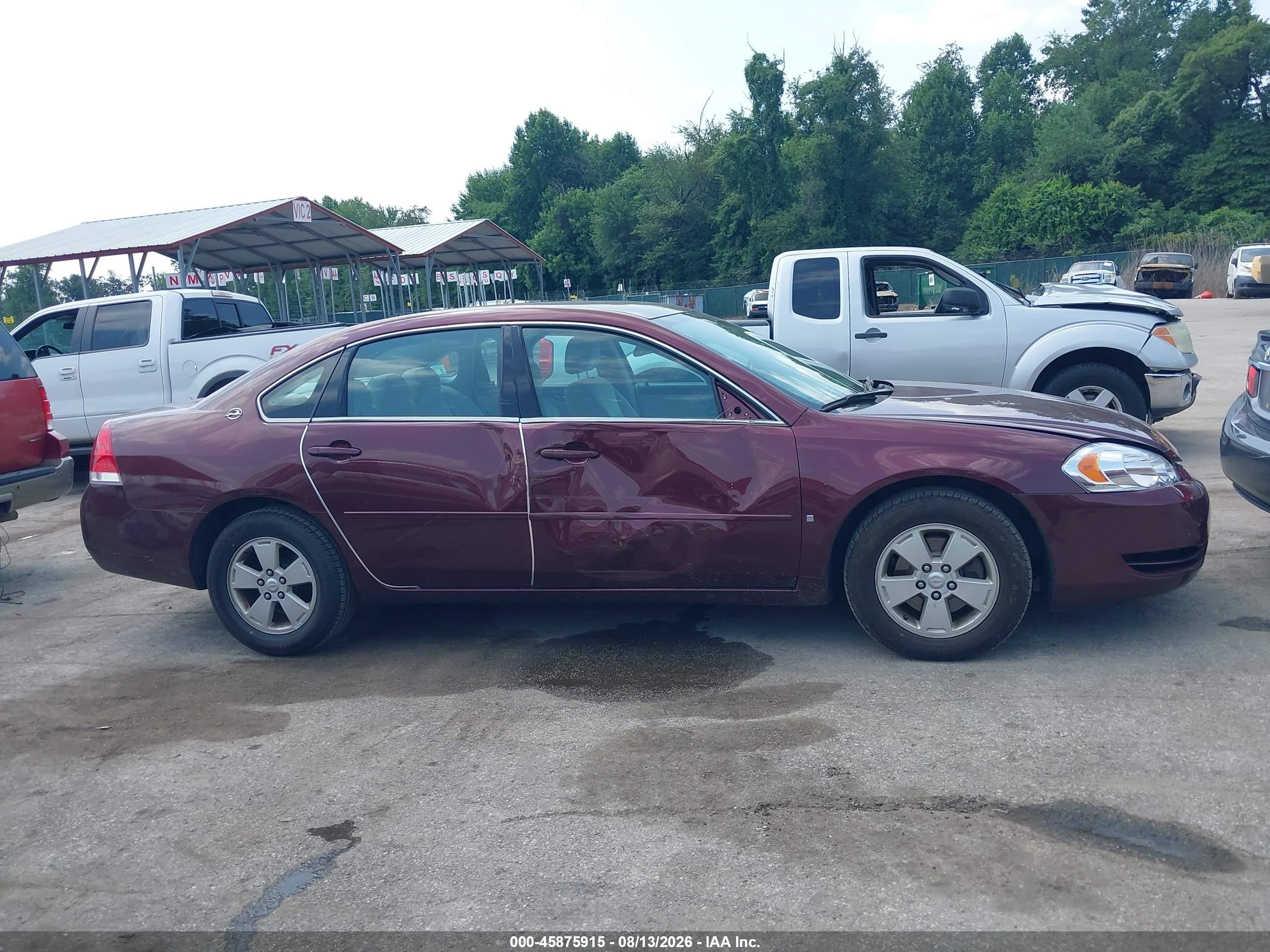 2007 Chevrolet Impala Lt Maroon vin: 2G1WT55NX79300527