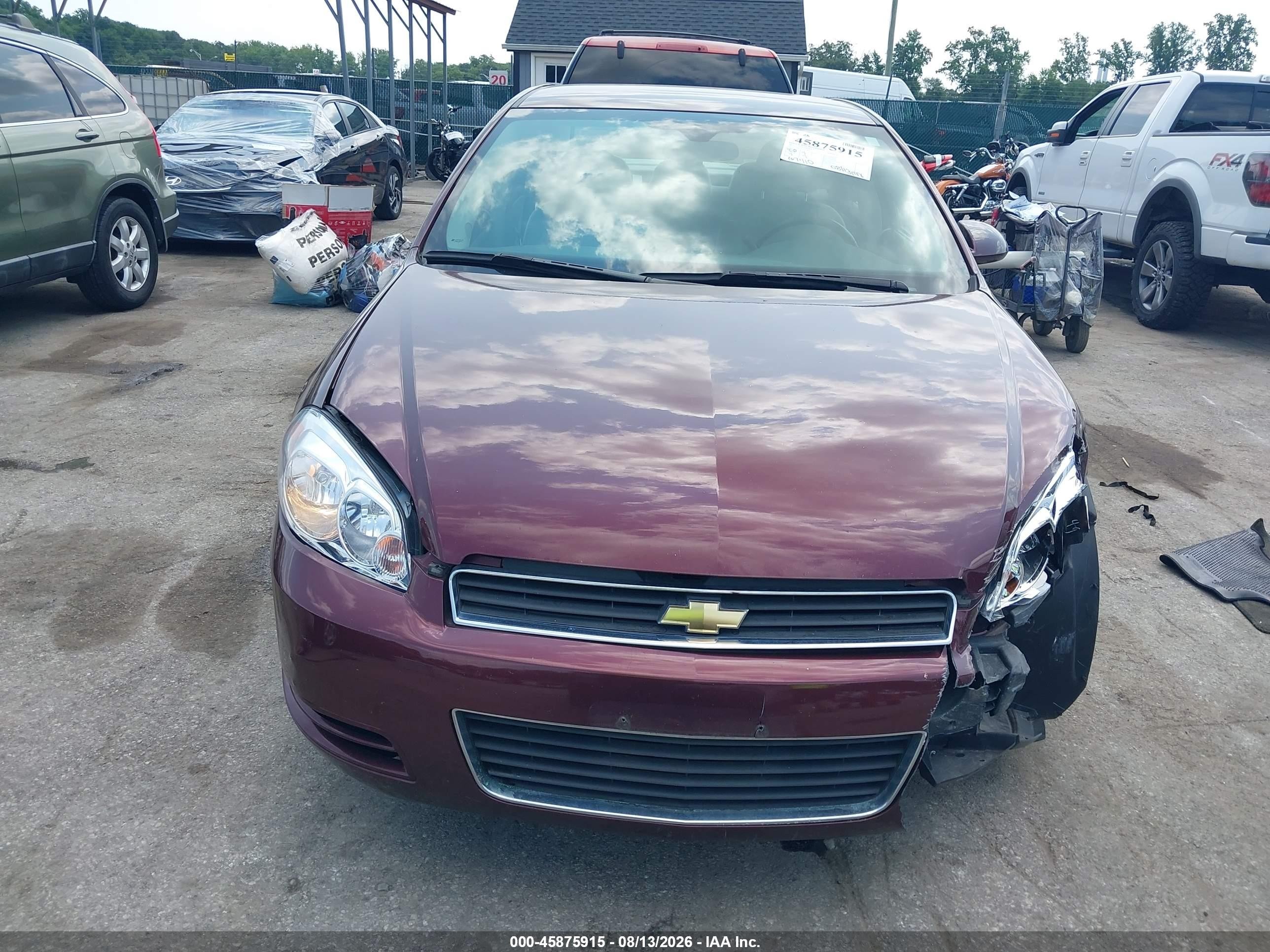 2007 Chevrolet Impala Lt Maroon vin: 2G1WT55NX79300527