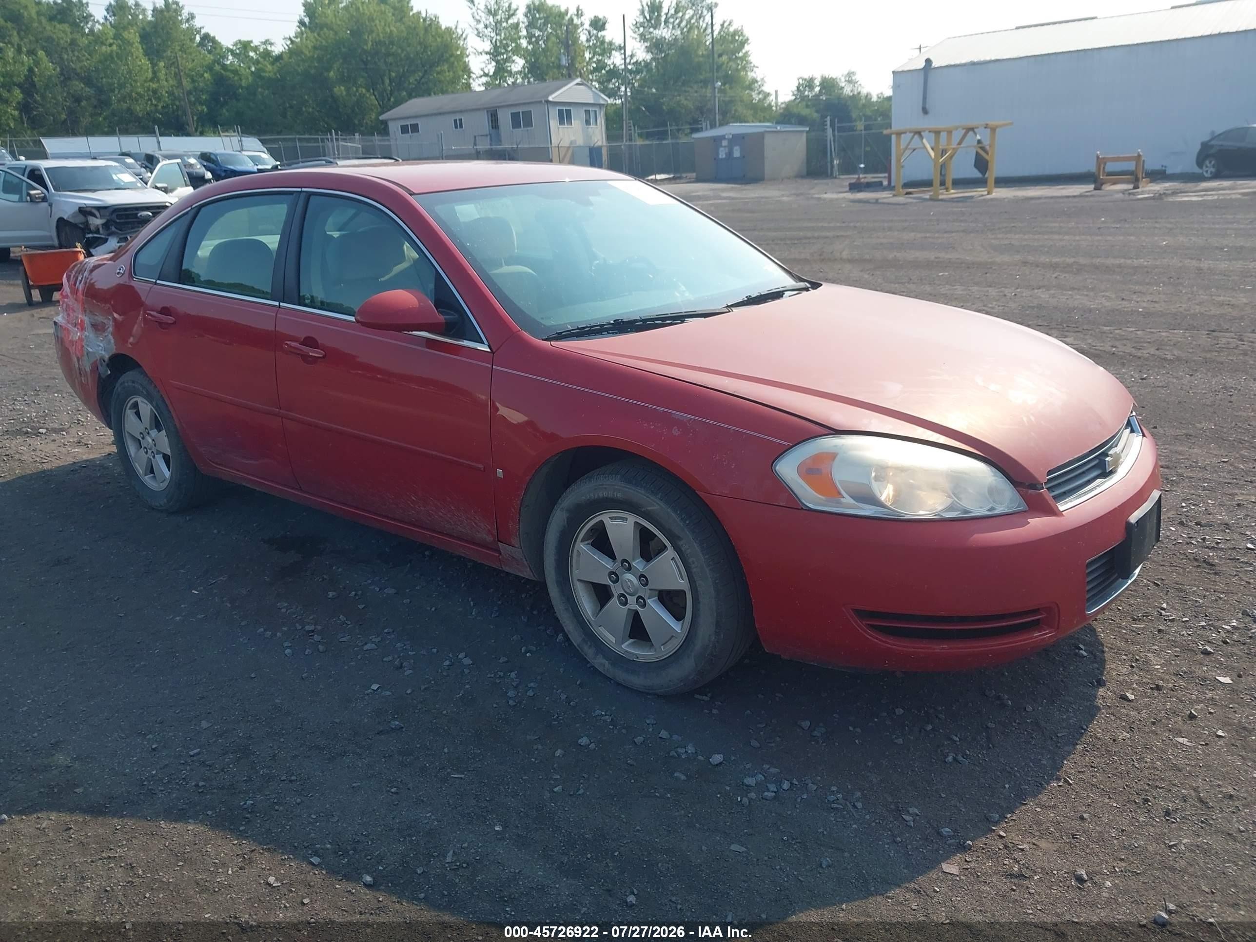 2008 Chevrolet Impala Lt Red vin: 2G1WT55NX89132129