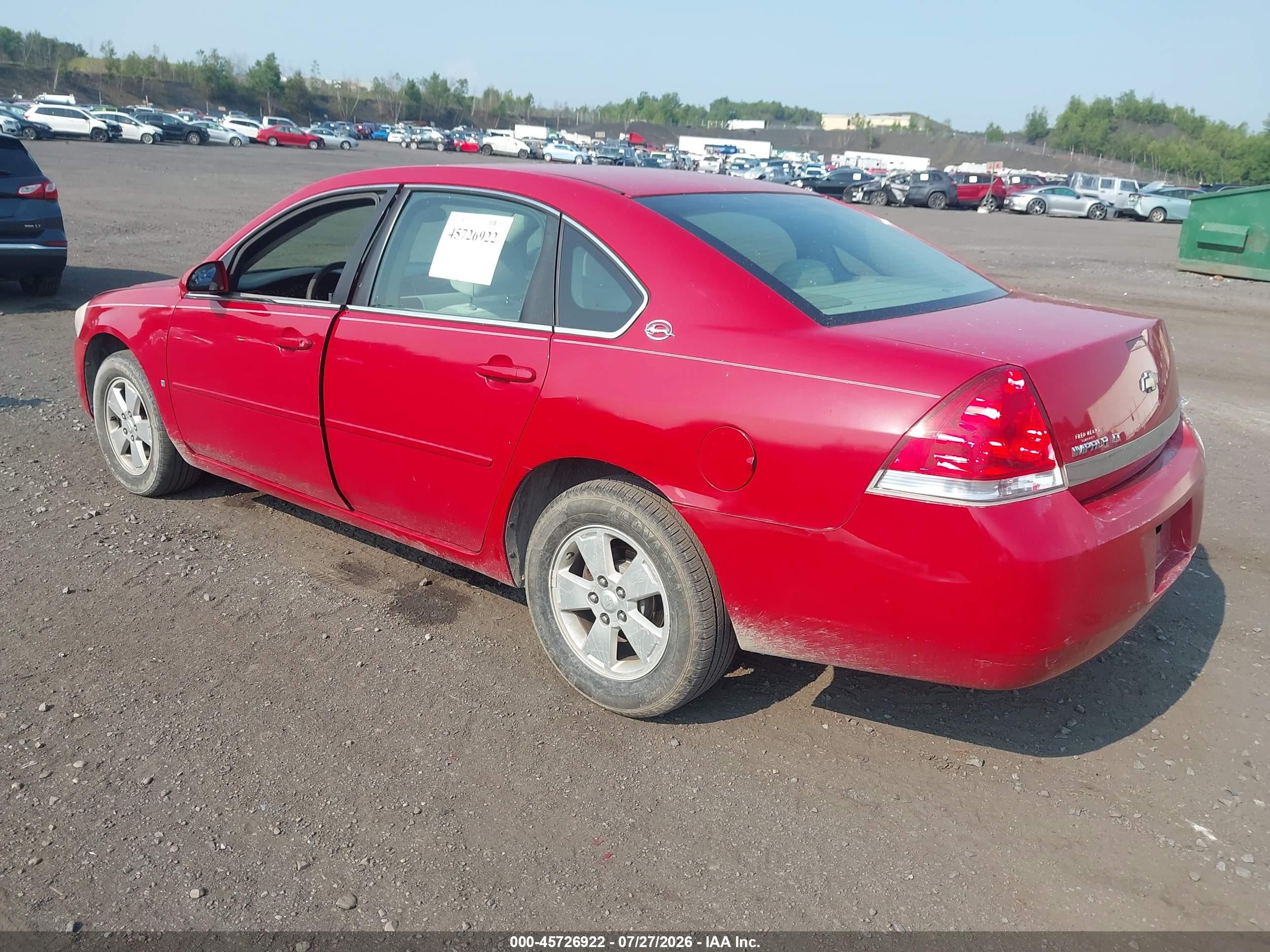 2008 Chevrolet Impala Lt Красный vin: 2G1WT55NX89132129