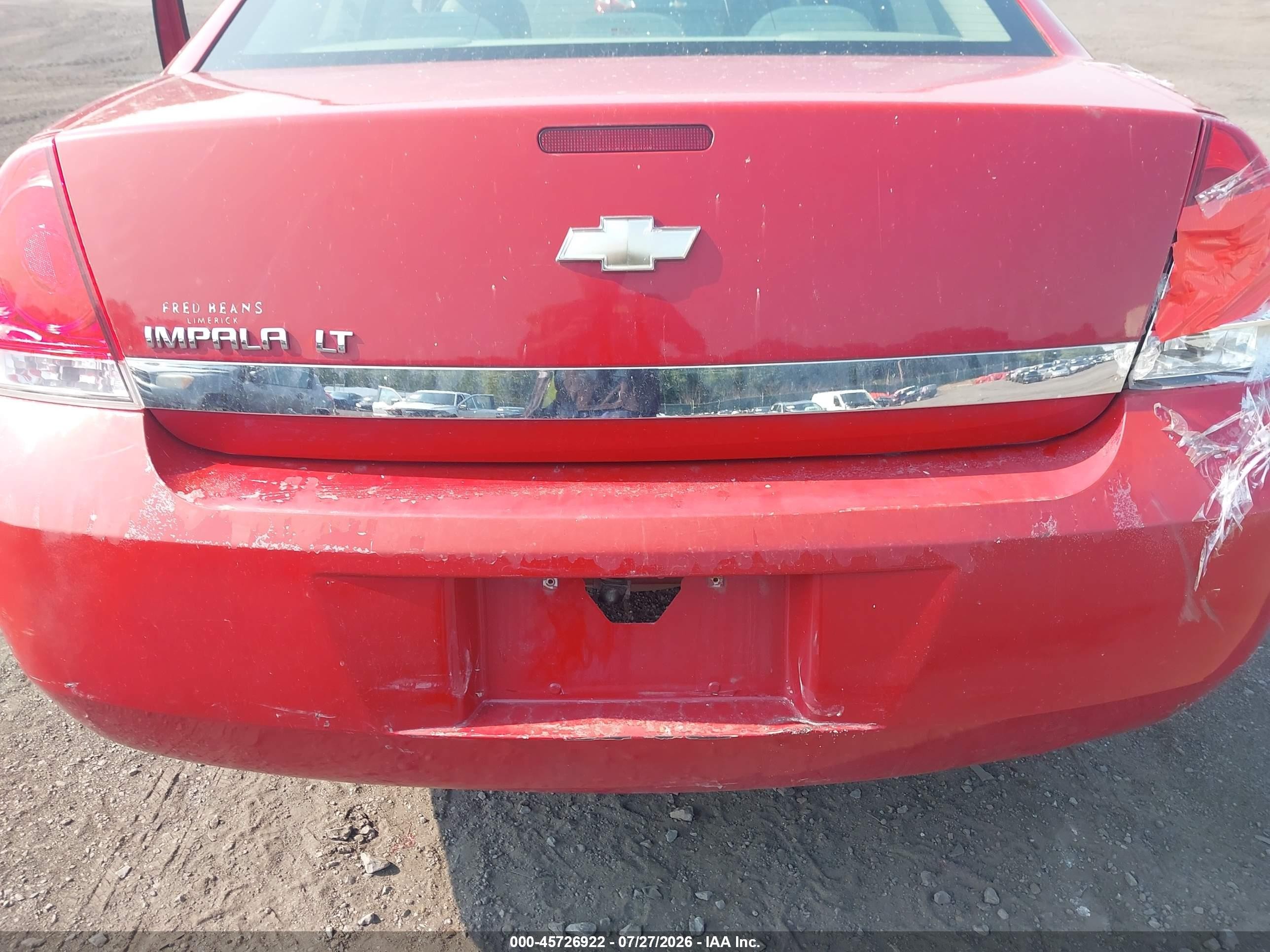 2008 Chevrolet Impala Lt Красный vin: 2G1WT55NX89132129