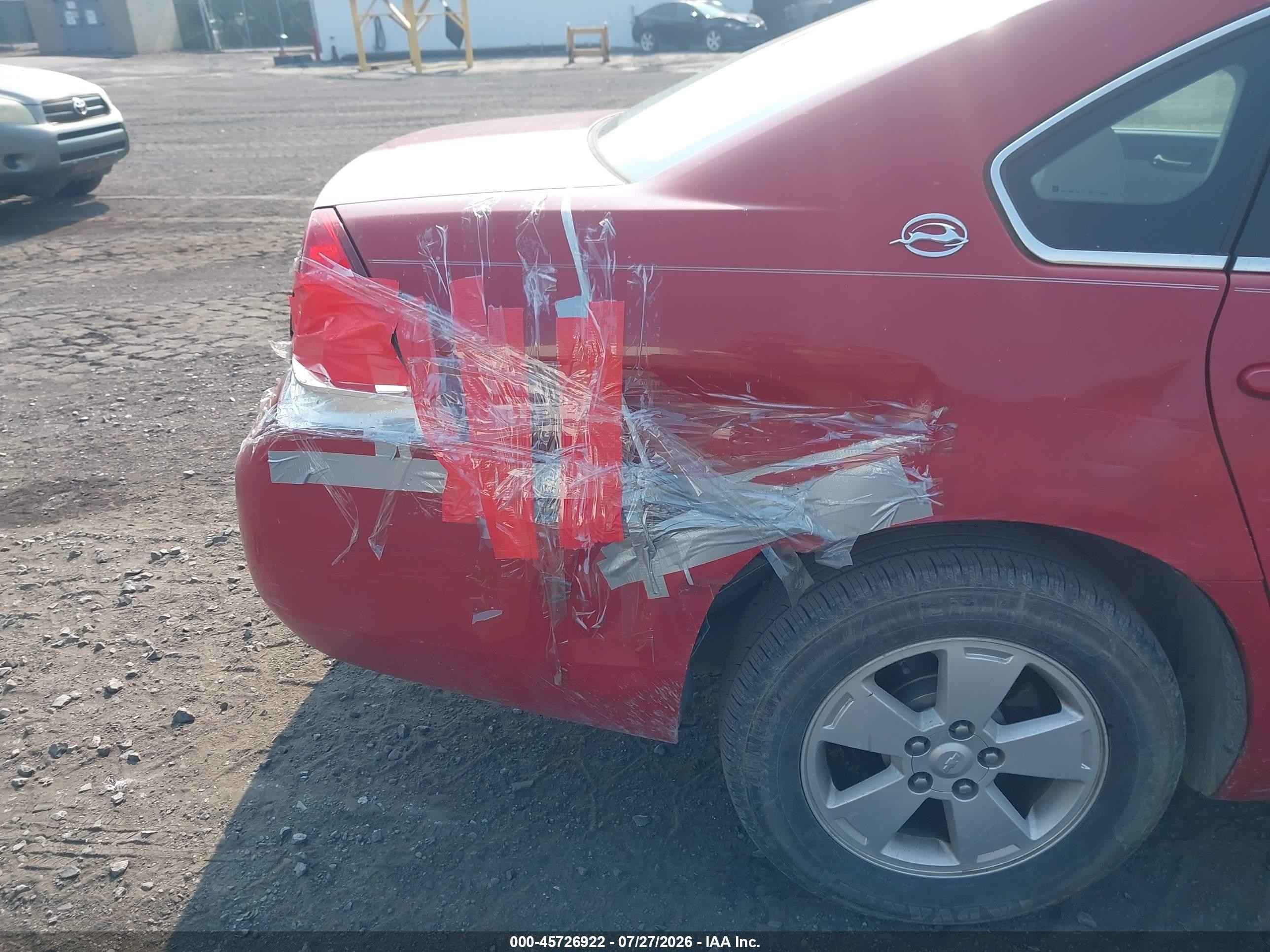 2008 Chevrolet Impala Lt Красный vin: 2G1WT55NX89132129