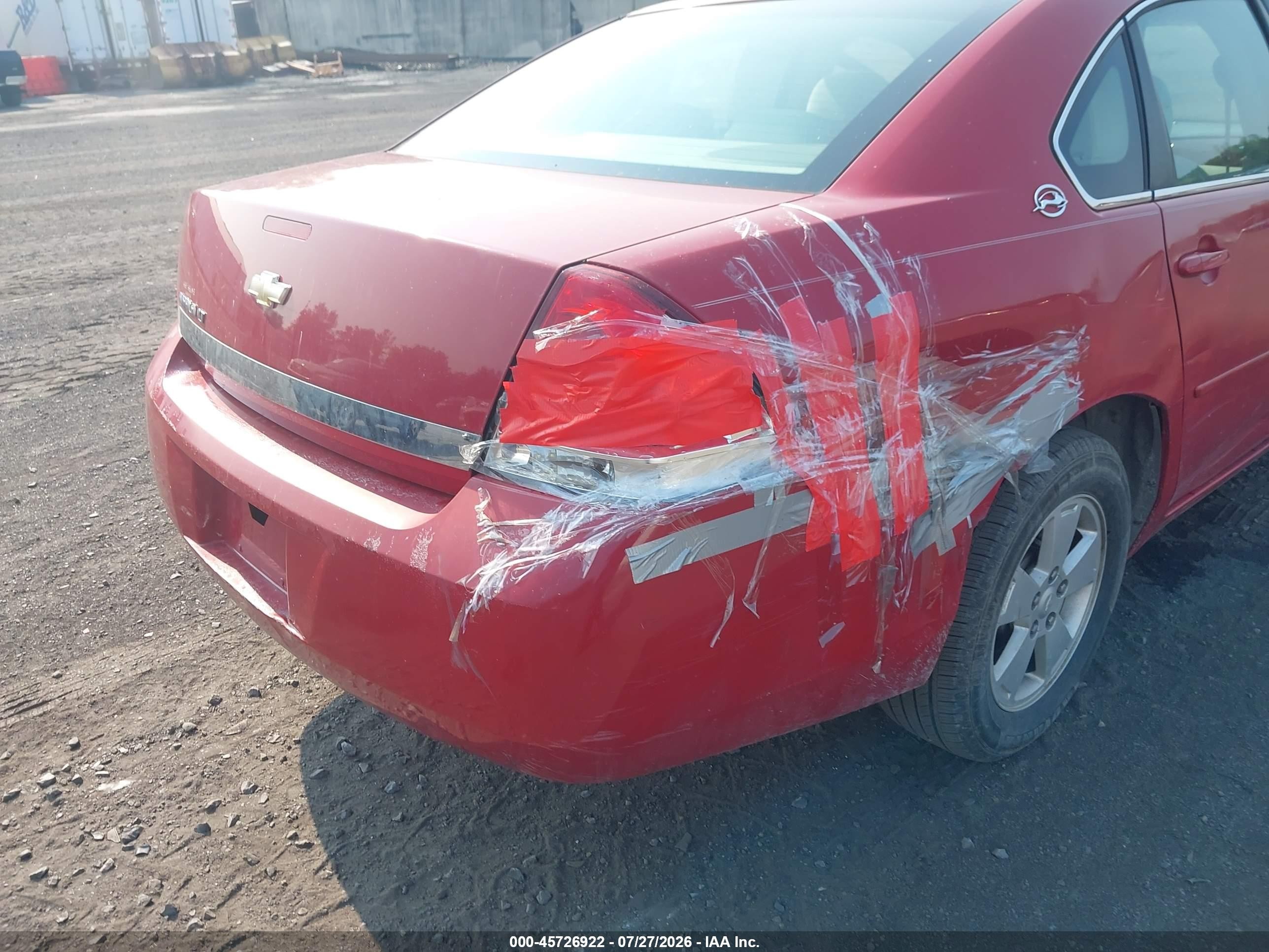 2008 Chevrolet Impala Lt Красный vin: 2G1WT55NX89132129