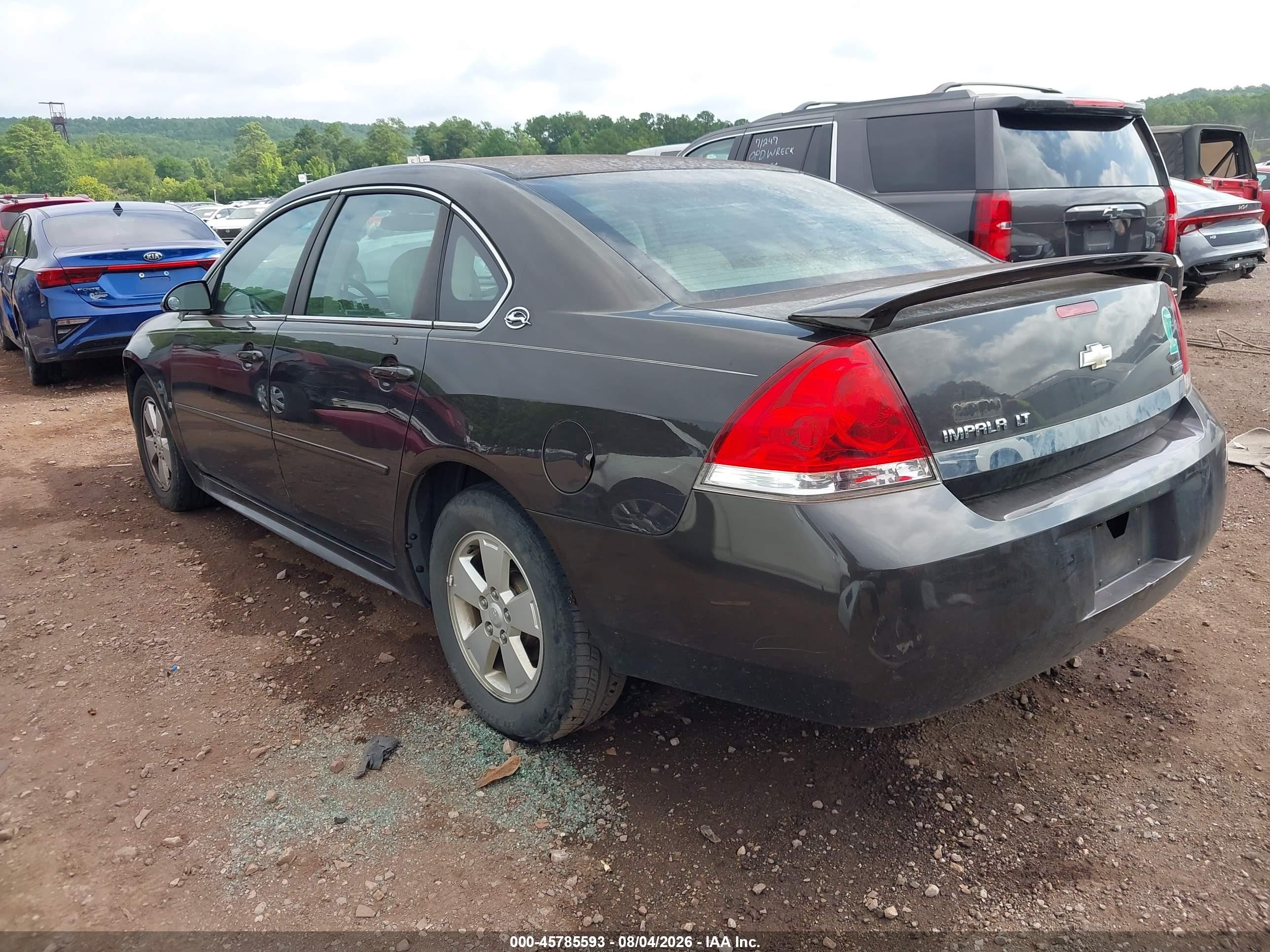 2009 Chevrolet Impala Lt Black vin: 2G1WT57K091119442