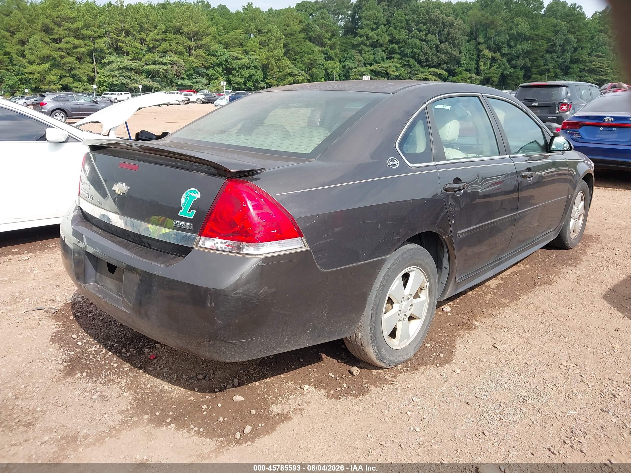 2009 Chevrolet Impala Lt Black vin: 2G1WT57K091119442