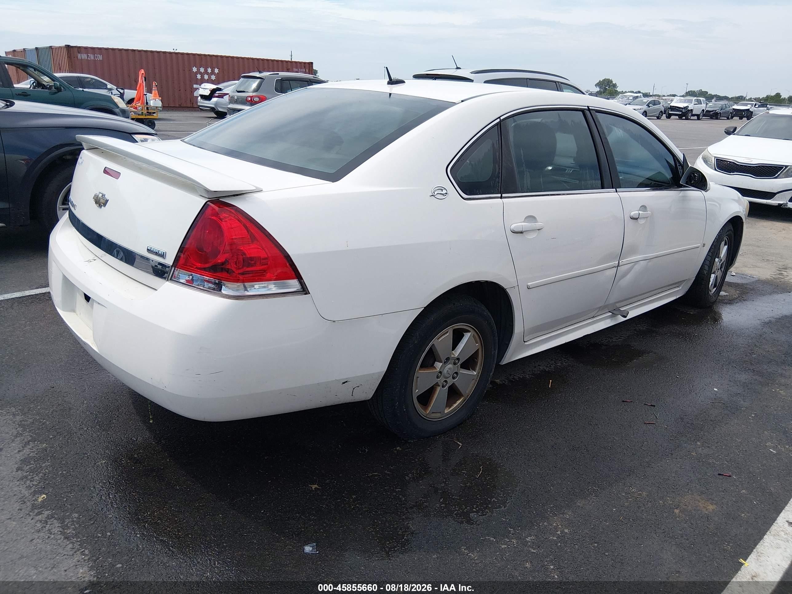 2009 Chevrolet Impala Lt Белый vin: 2G1WT57K091183187