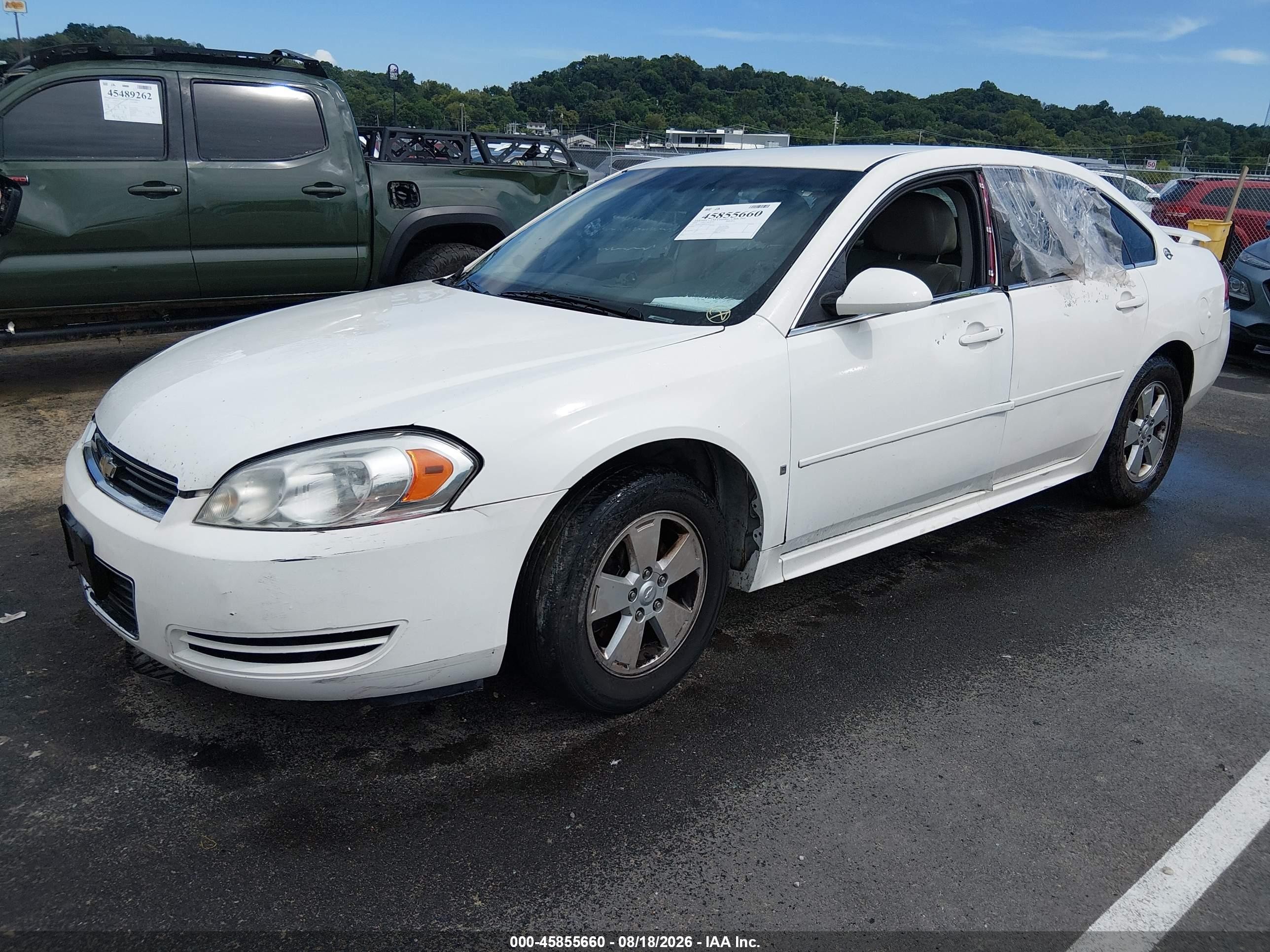 2009 Chevrolet Impala Lt Белый vin: 2G1WT57K091183187