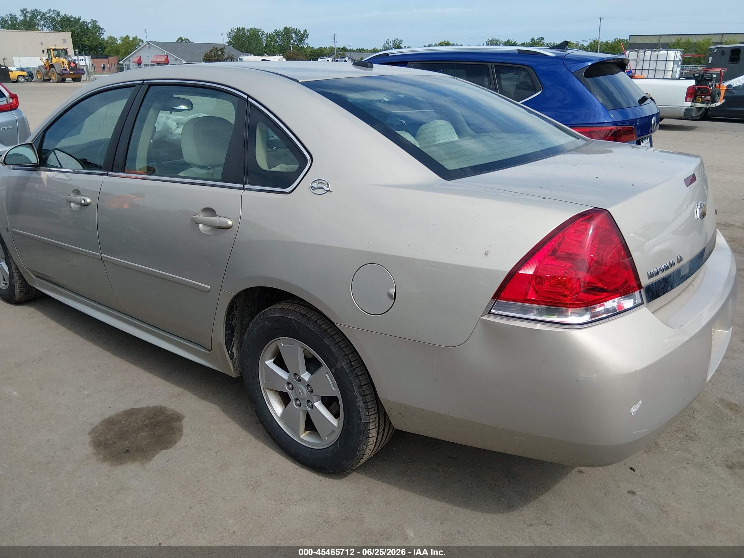 2009 Chevrolet Impala Lt Gold vin: 2G1WT57K191182792