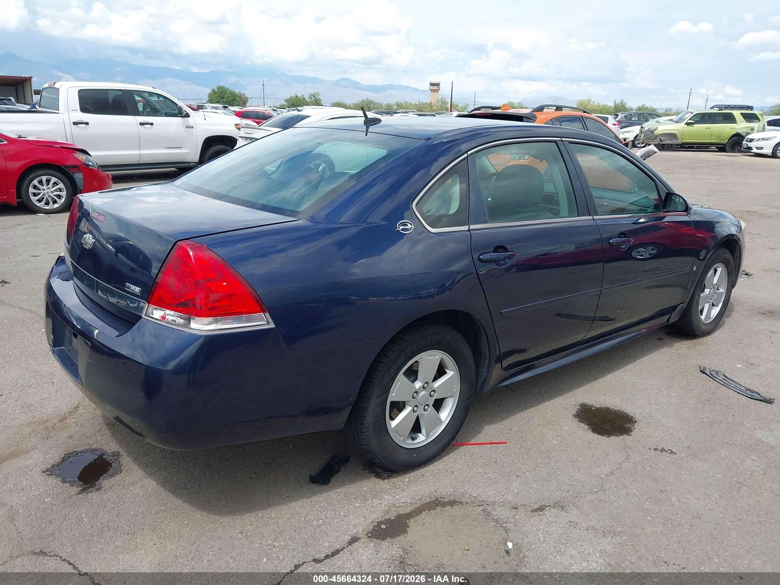2009 Chevrolet Impala Lt Blue vin: 2G1WT57K191231537