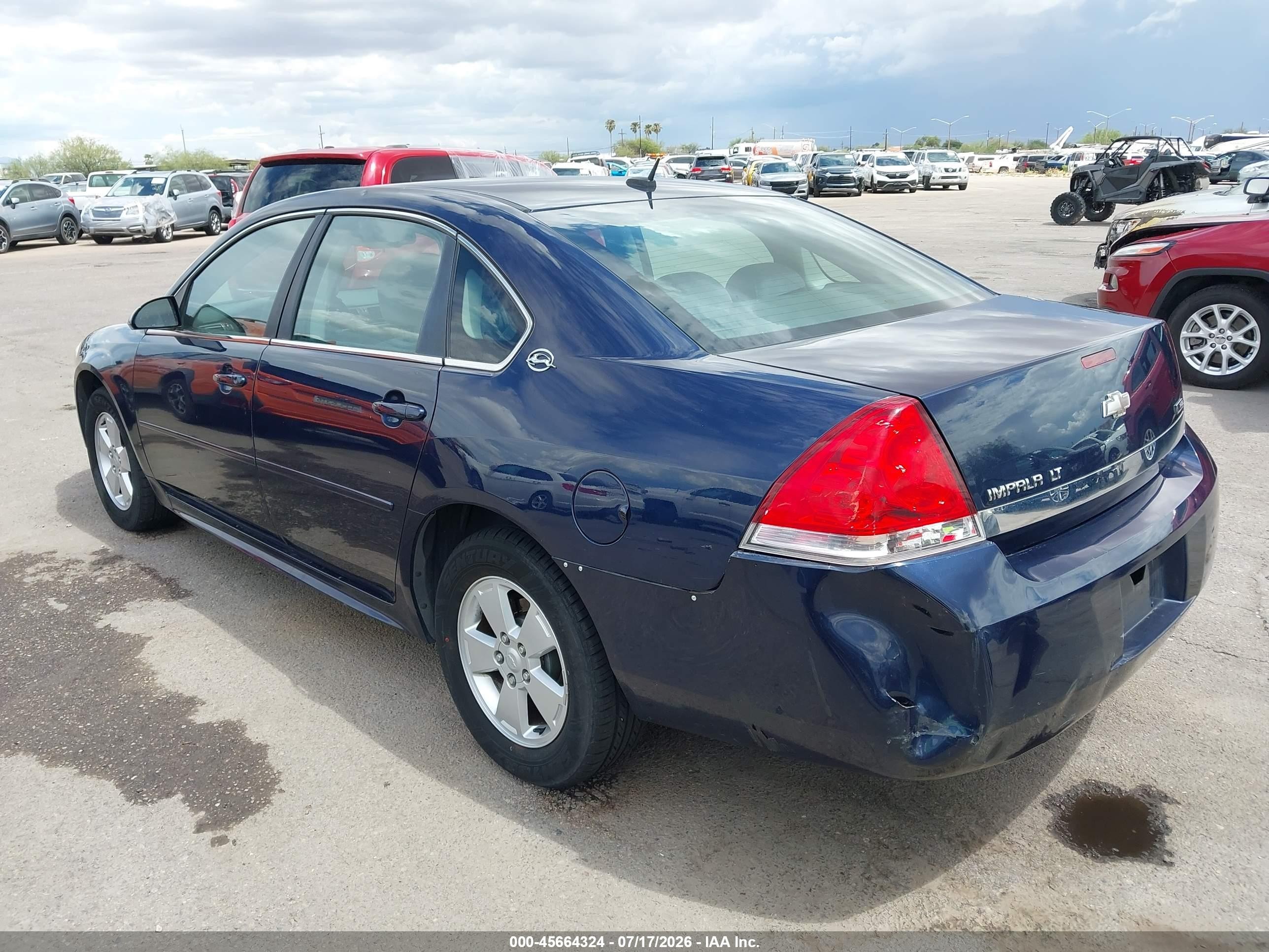 2009 Chevrolet Impala Lt Blue vin: 2G1WT57K191231537
