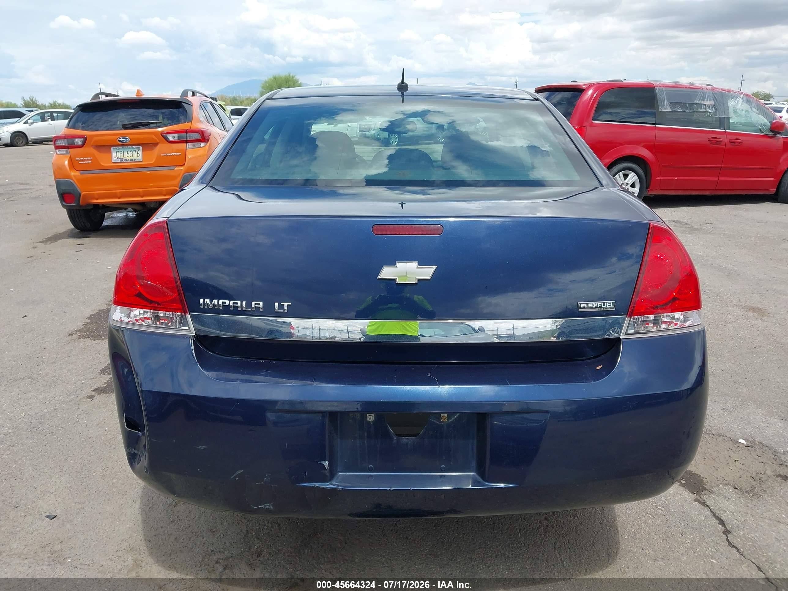 2009 Chevrolet Impala Lt Blue vin: 2G1WT57K191231537