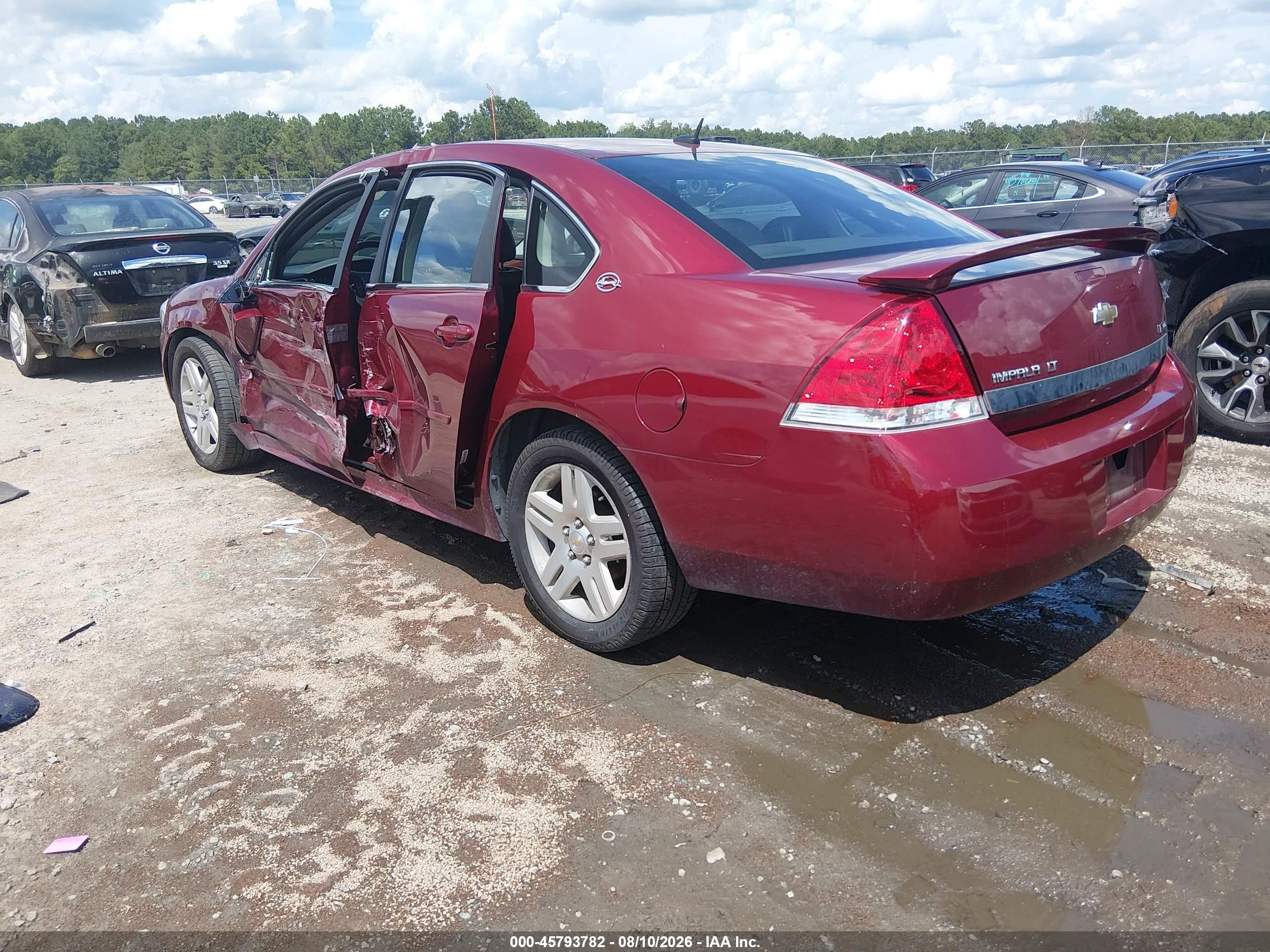 2009 Chevrolet Impala Lt Red vin: 2G1WT57K191321237