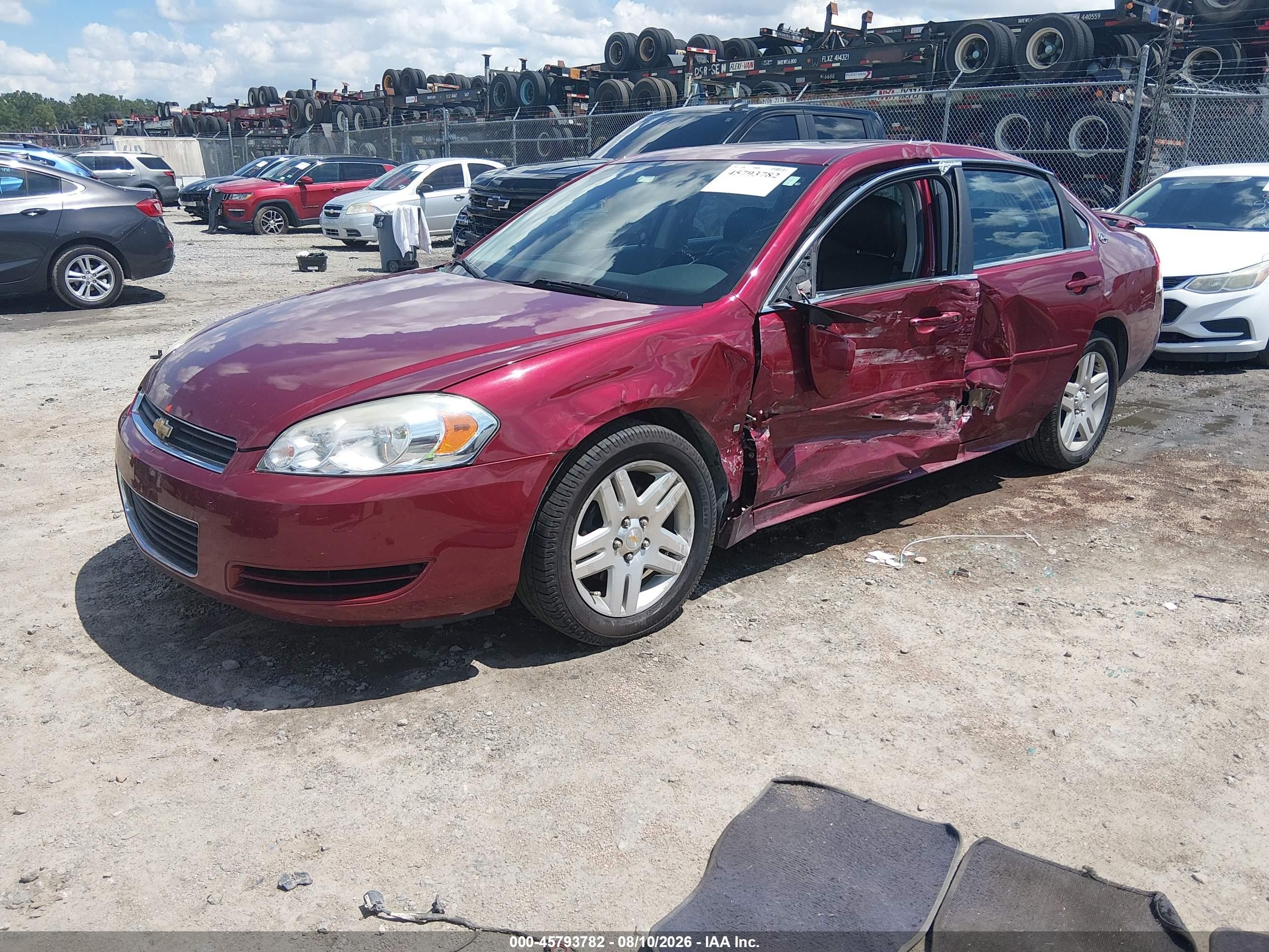 2009 Chevrolet Impala Lt Red vin: 2G1WT57K191321237
