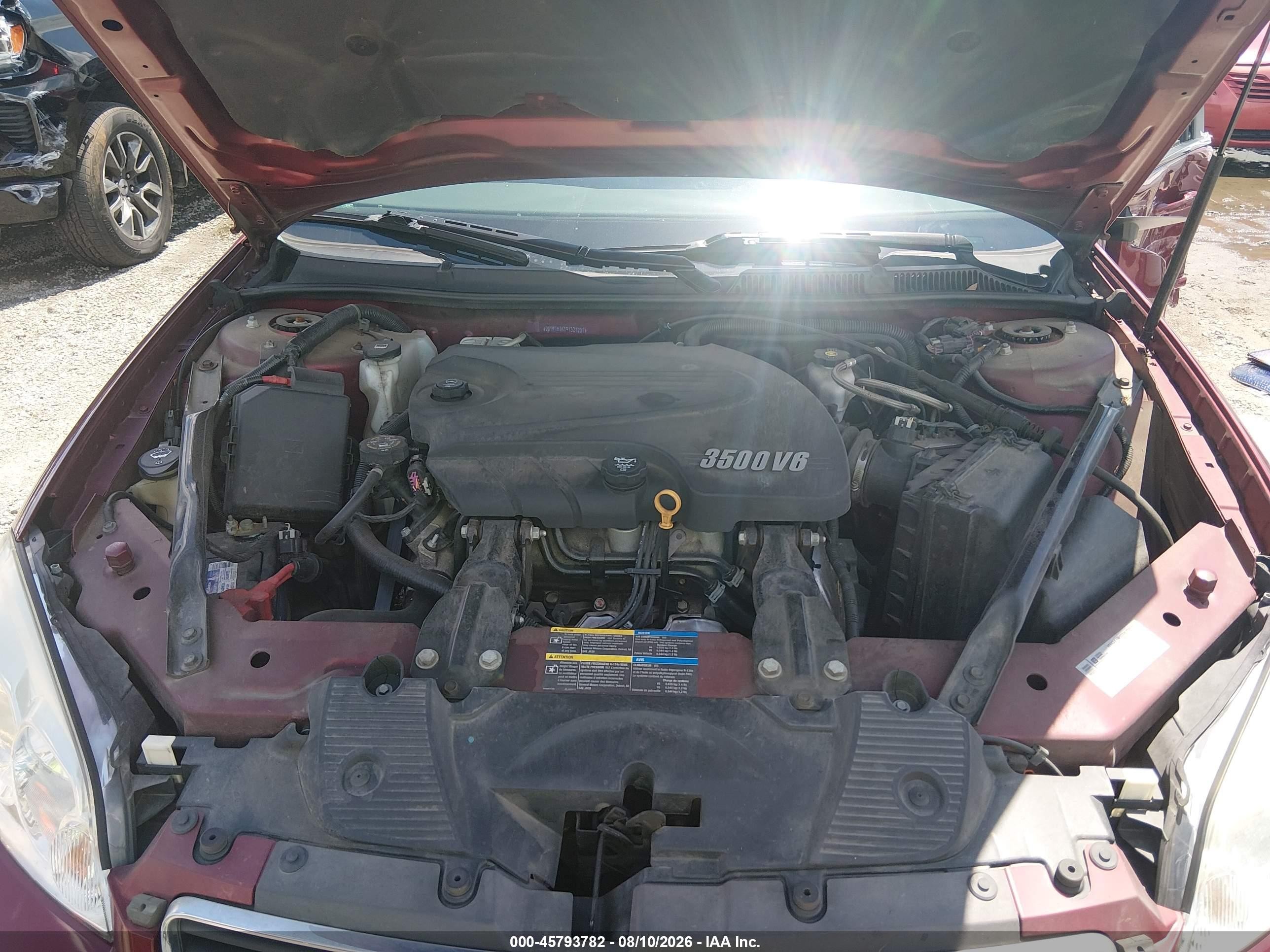 2009 Chevrolet Impala Lt Red vin: 2G1WT57K191321237