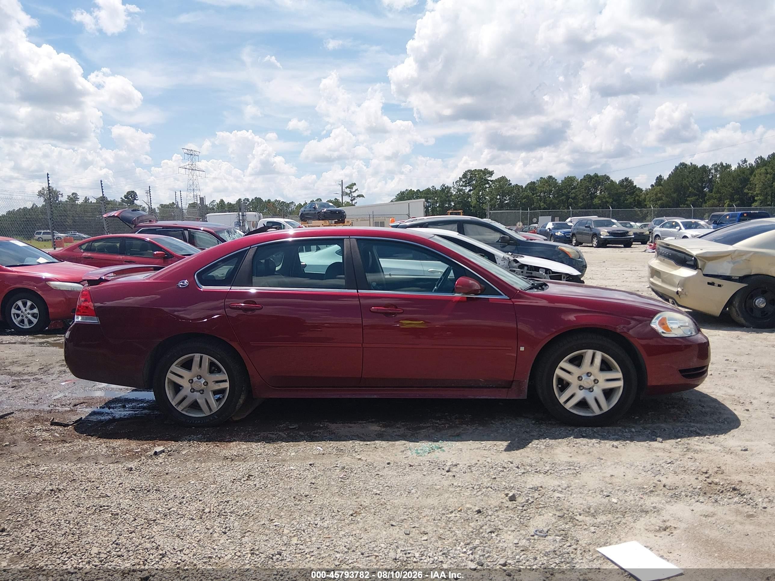 2009 Chevrolet Impala Lt Red vin: 2G1WT57K191321237