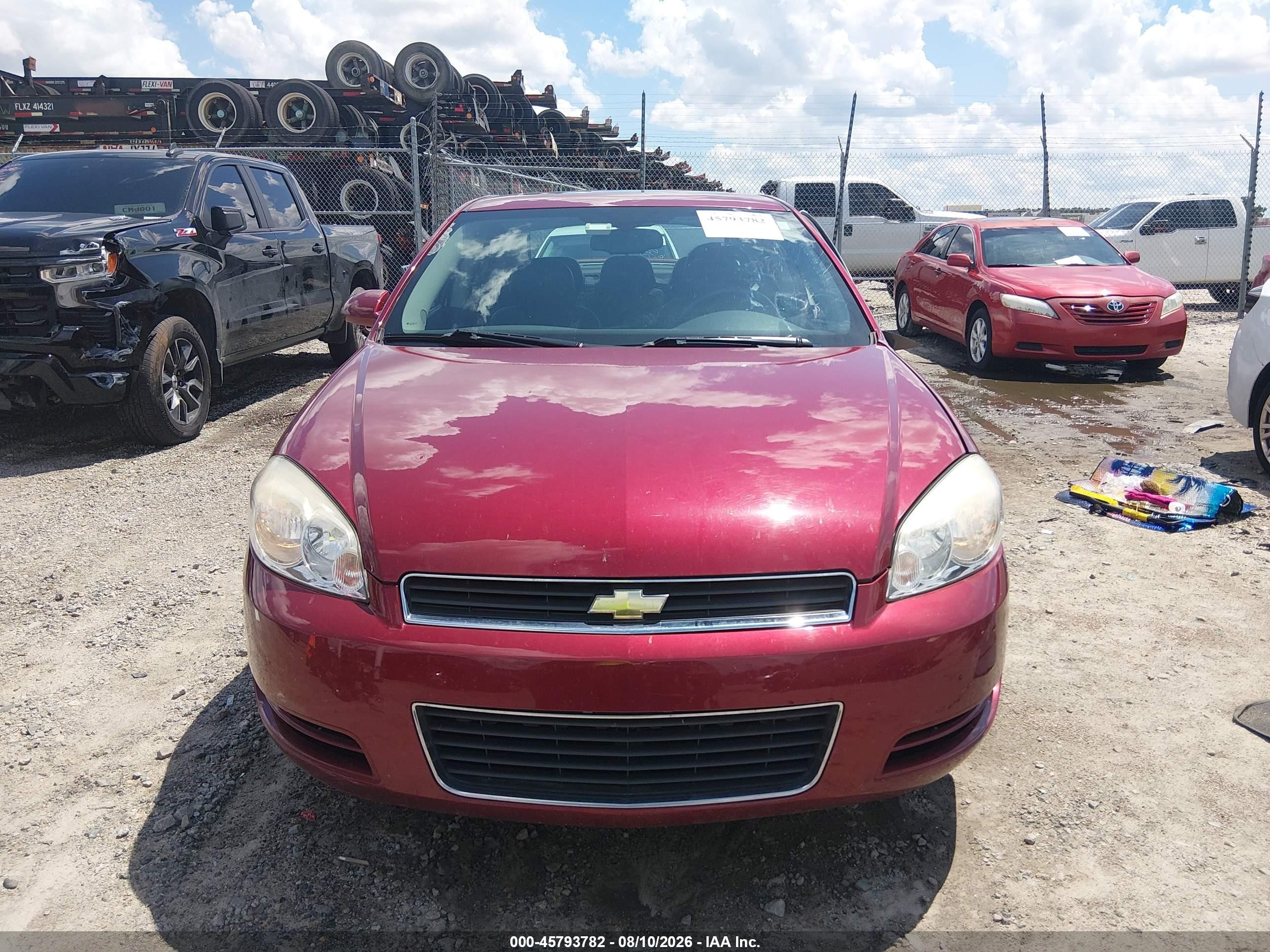 2009 Chevrolet Impala Lt Red vin: 2G1WT57K191321237