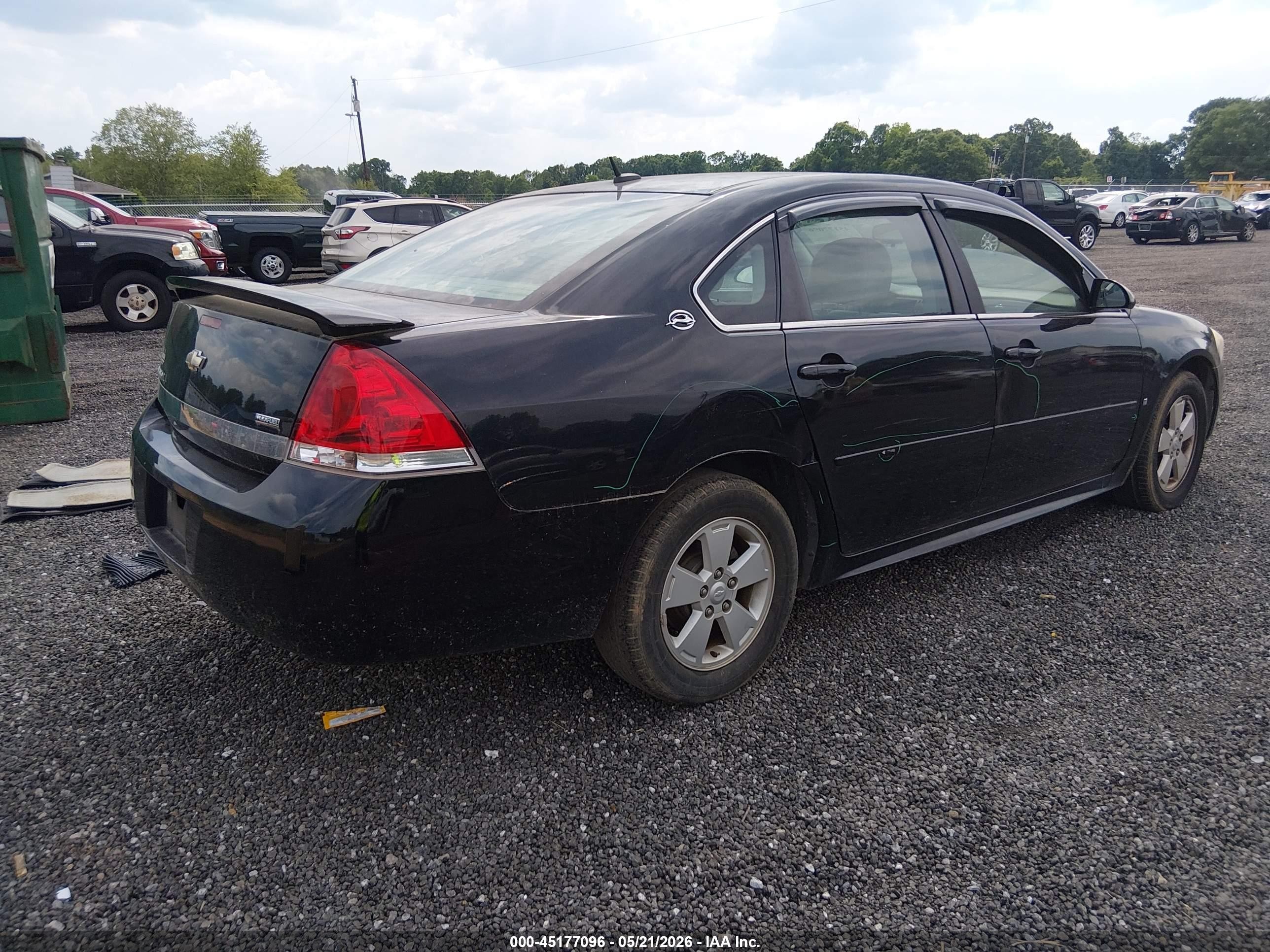 2009 Chevrolet Impala Lt Черный vin: 2G1WT57K291185247