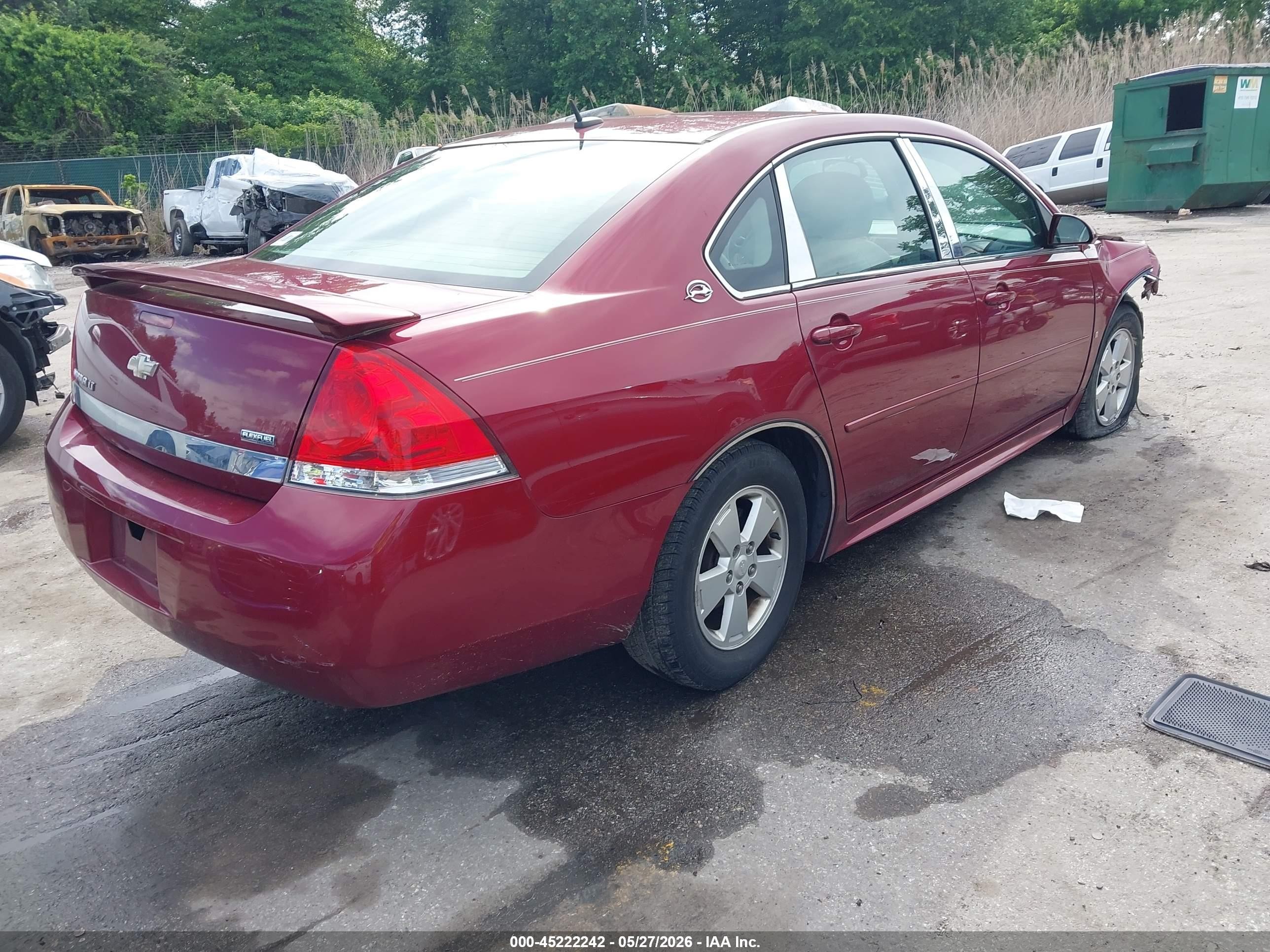 2009 Chevrolet Impala Lt Red vin: 2G1WT57K391110136