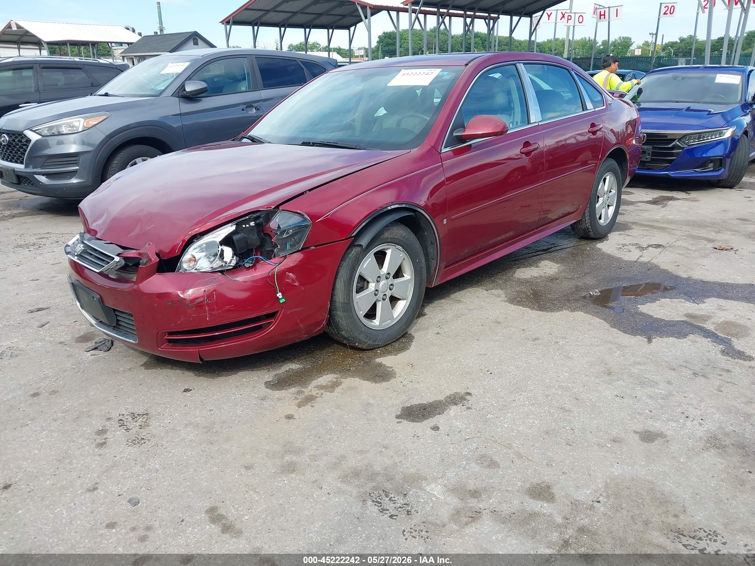 2009 Chevrolet Impala Lt Red vin: 2G1WT57K391110136