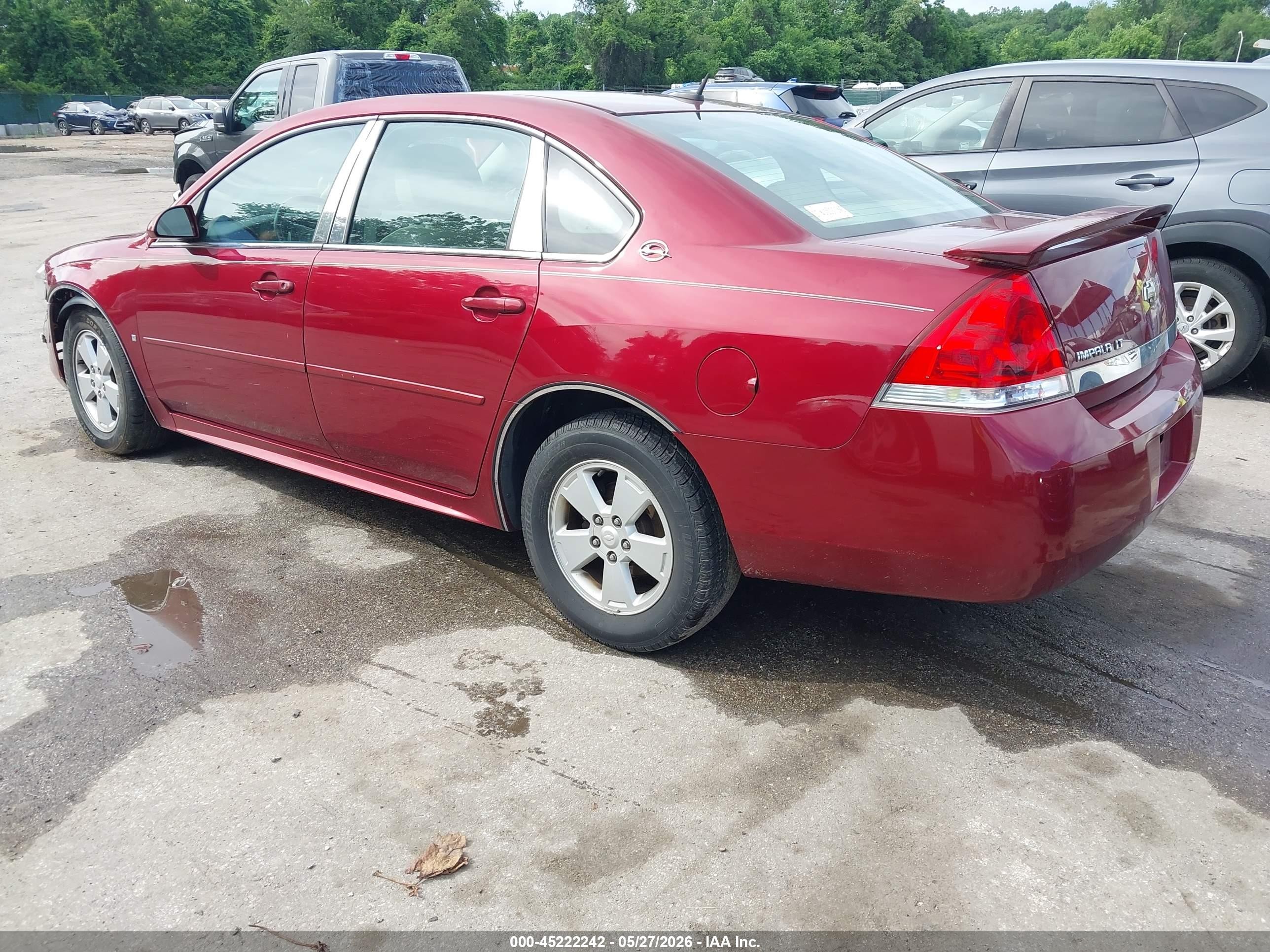 2009 Chevrolet Impala Lt Red vin: 2G1WT57K391110136