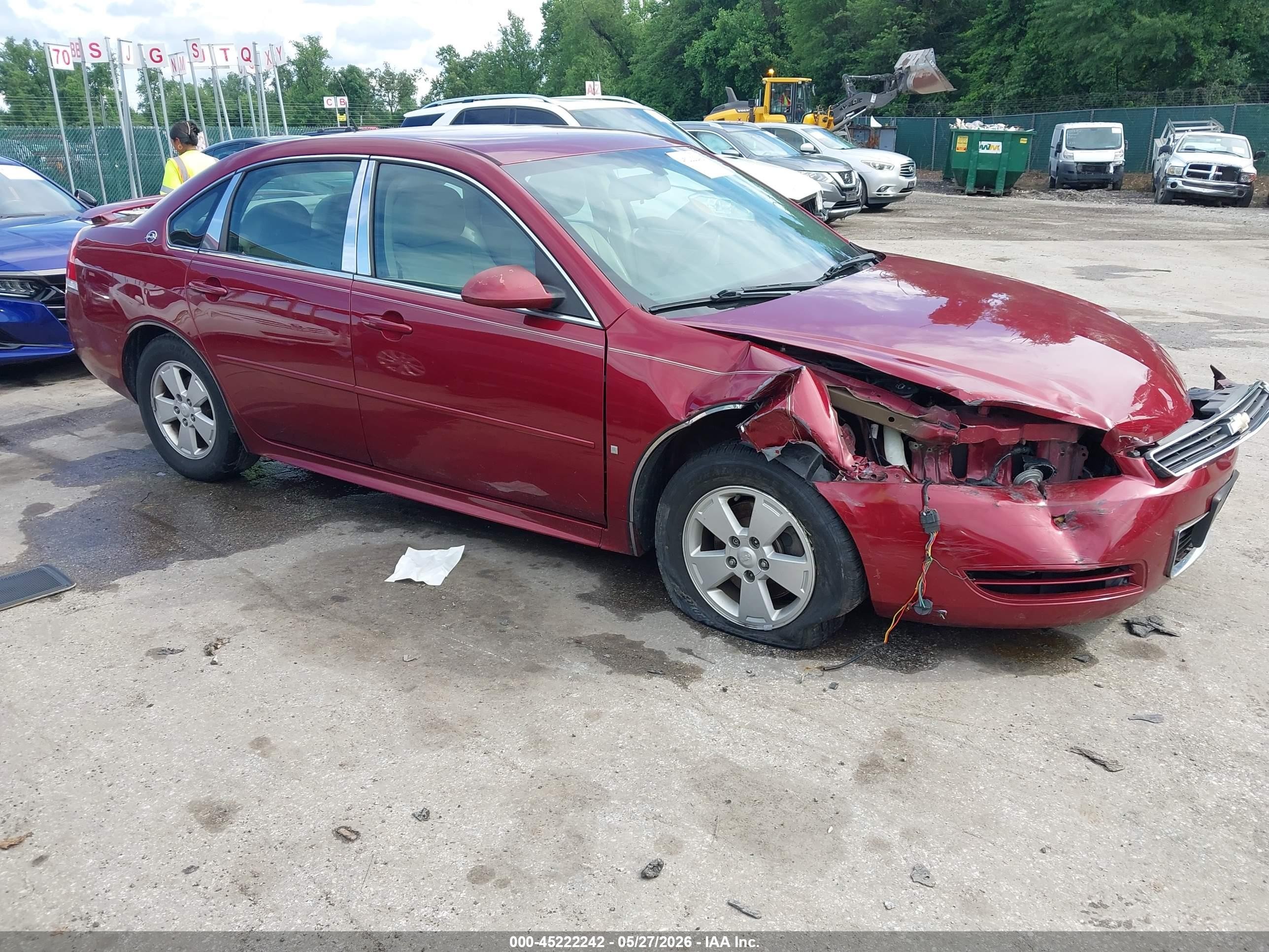 2009 Chevrolet Impala Lt Red vin: 2G1WT57K391110136