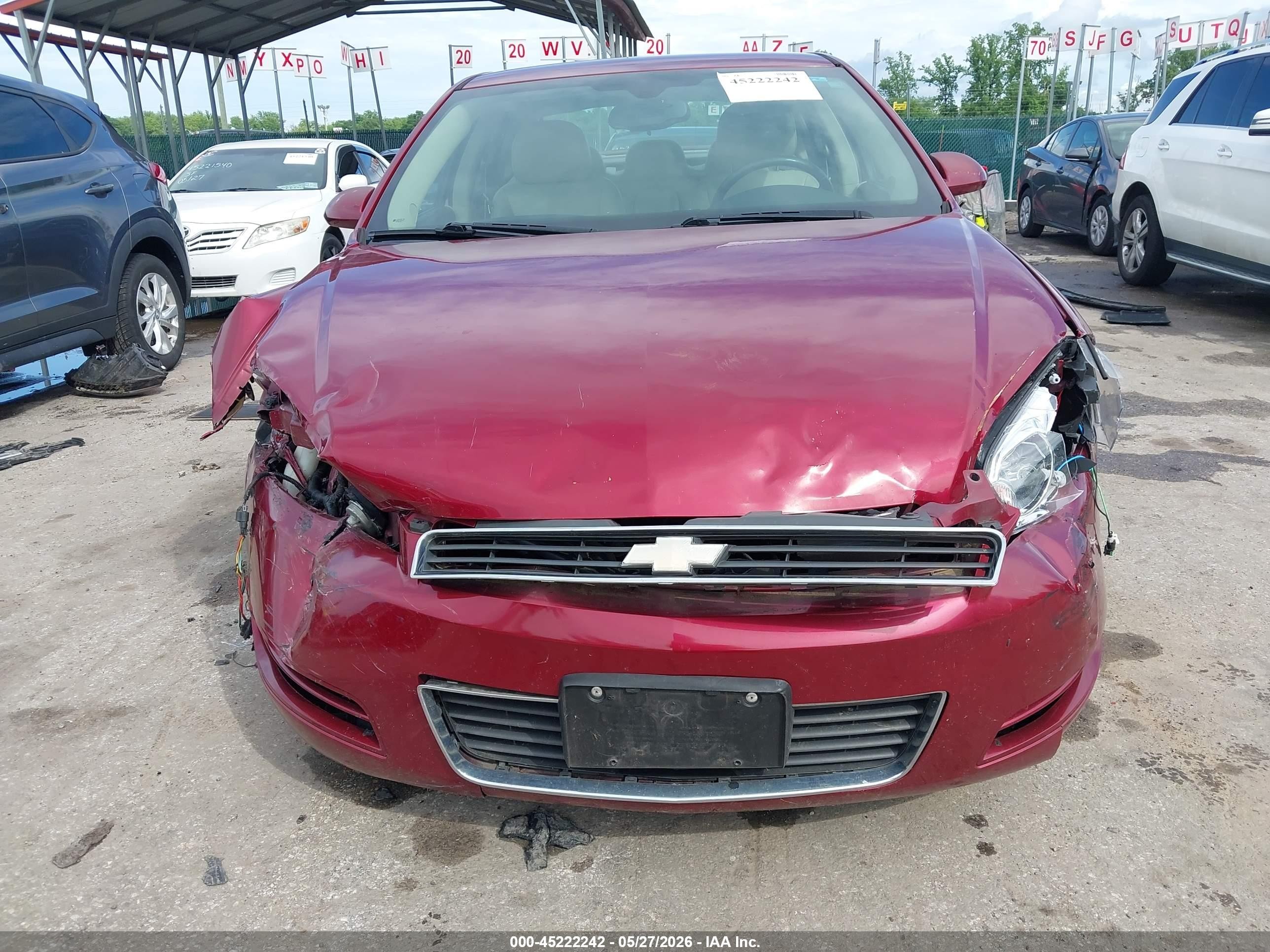 2009 Chevrolet Impala Lt Red vin: 2G1WT57K391110136